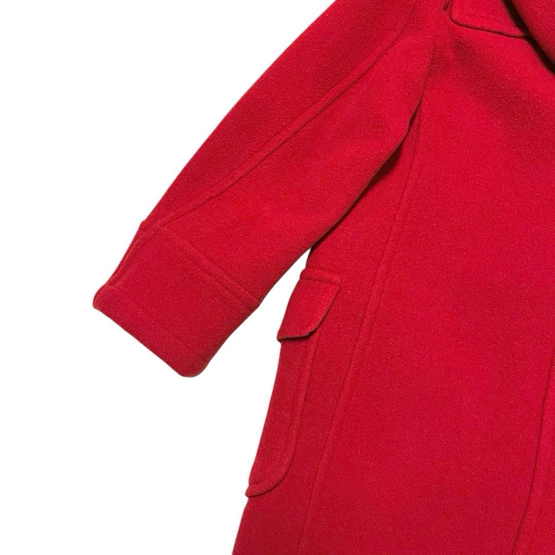 美品✨　バーバリー ブルーレーベル ノバチェック ダッフルコート 赤