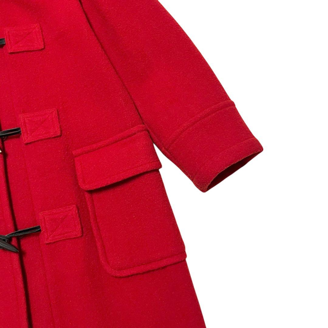 美品✨　バーバリー ブルーレーベル ノバチェック ダッフルコート 赤