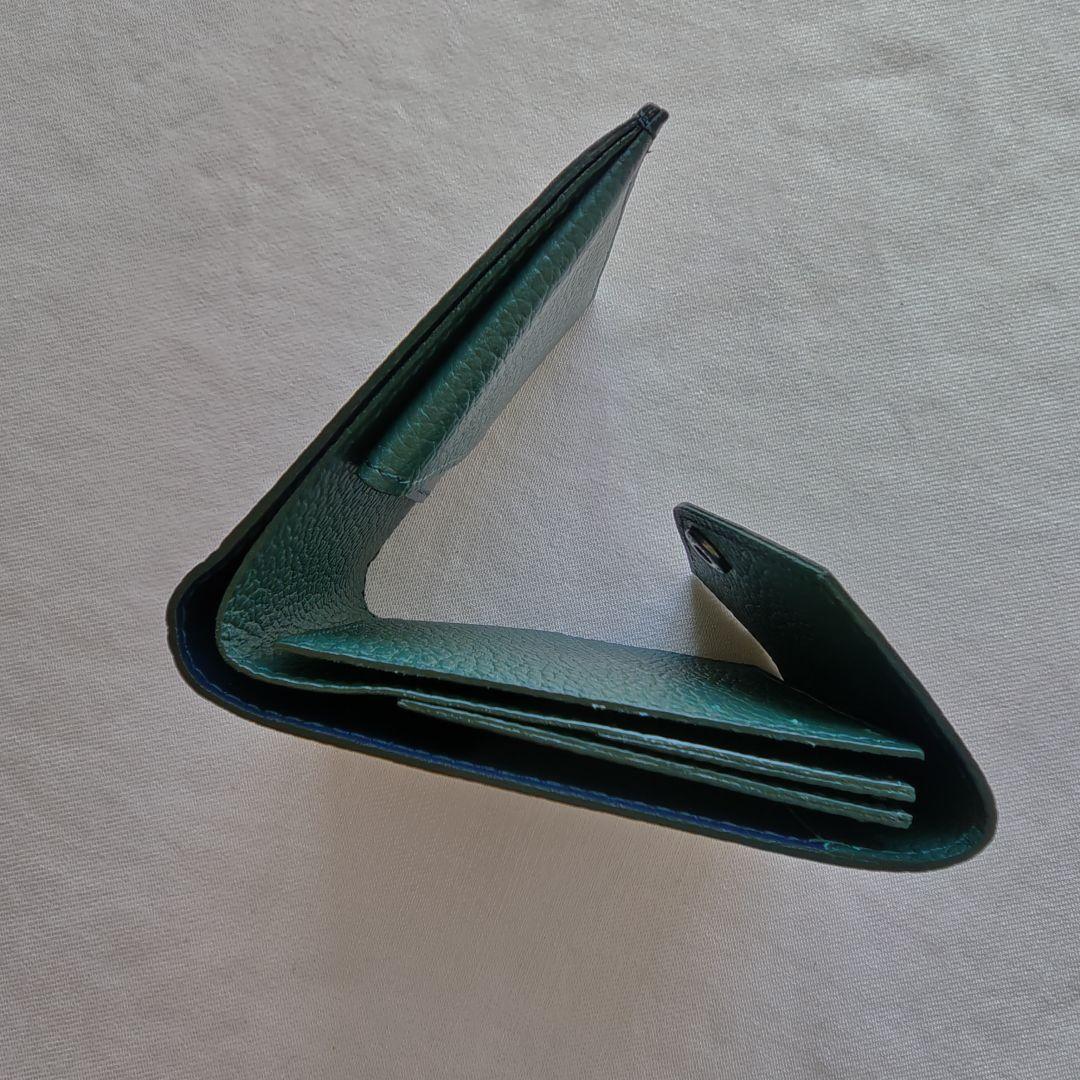 未使用　アブラサス abrasus ツインズミニ財布 グリーン 二つ折り財布