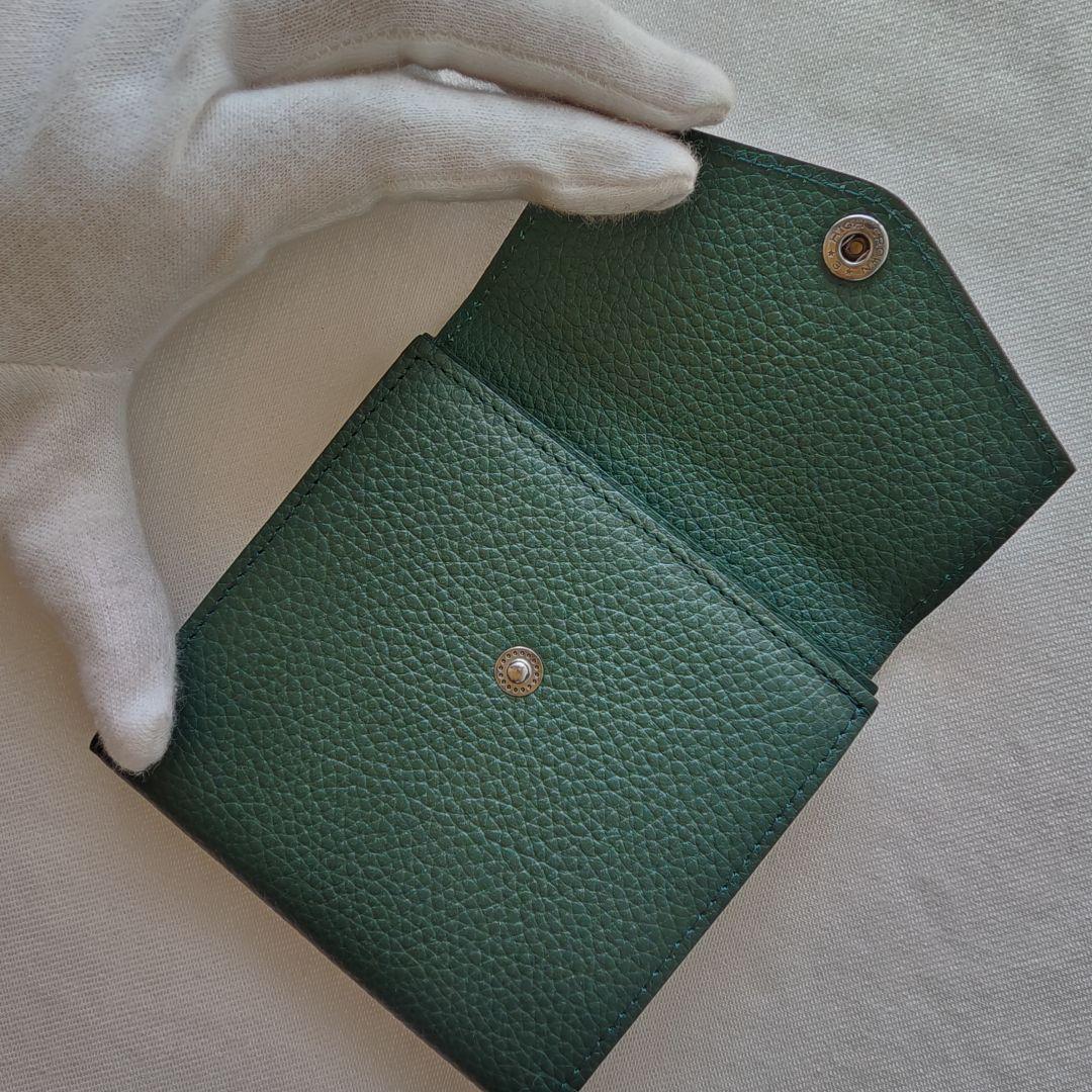 未使用　アブラサス abrasus ツインズミニ財布 グリーン 二つ折り財布