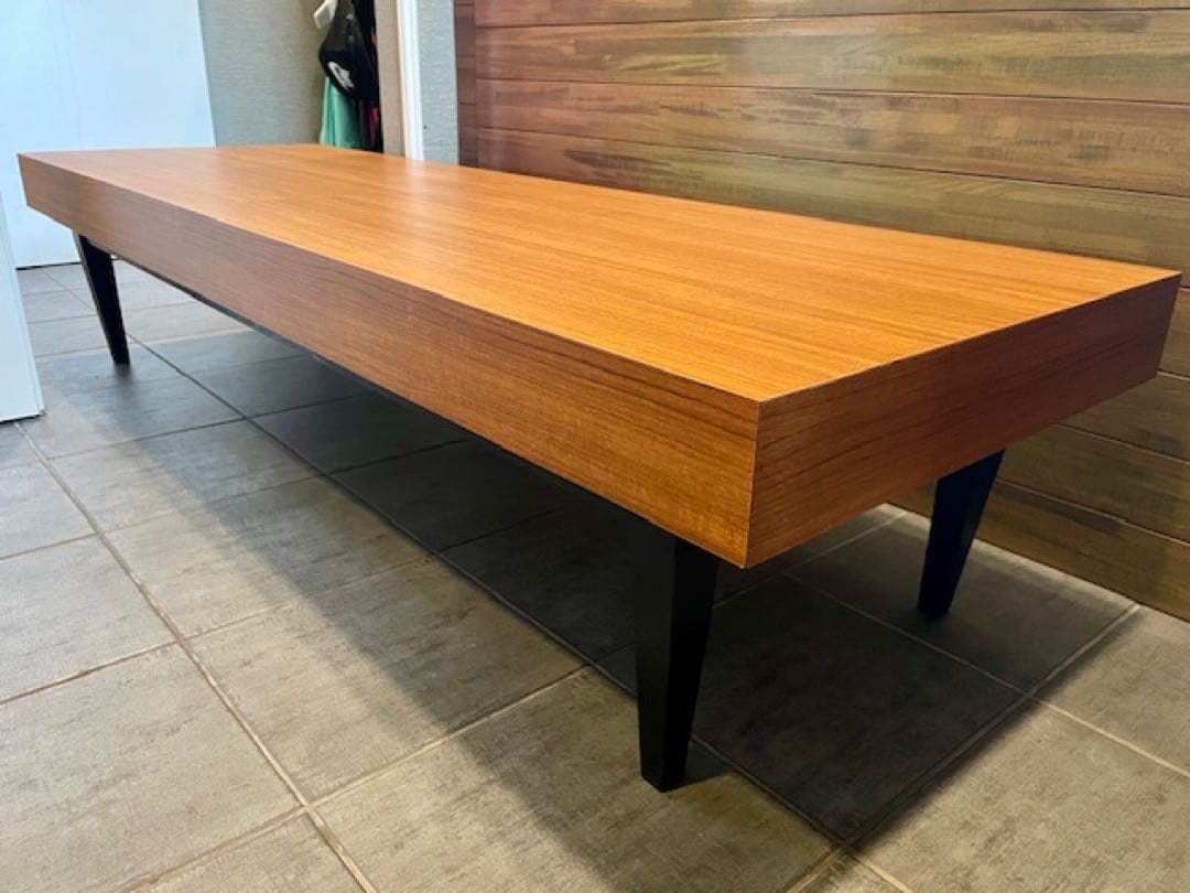 超美品■ウォールナット材 ローテーブル/ローボード特注品 180cm◾️カフェ店舗