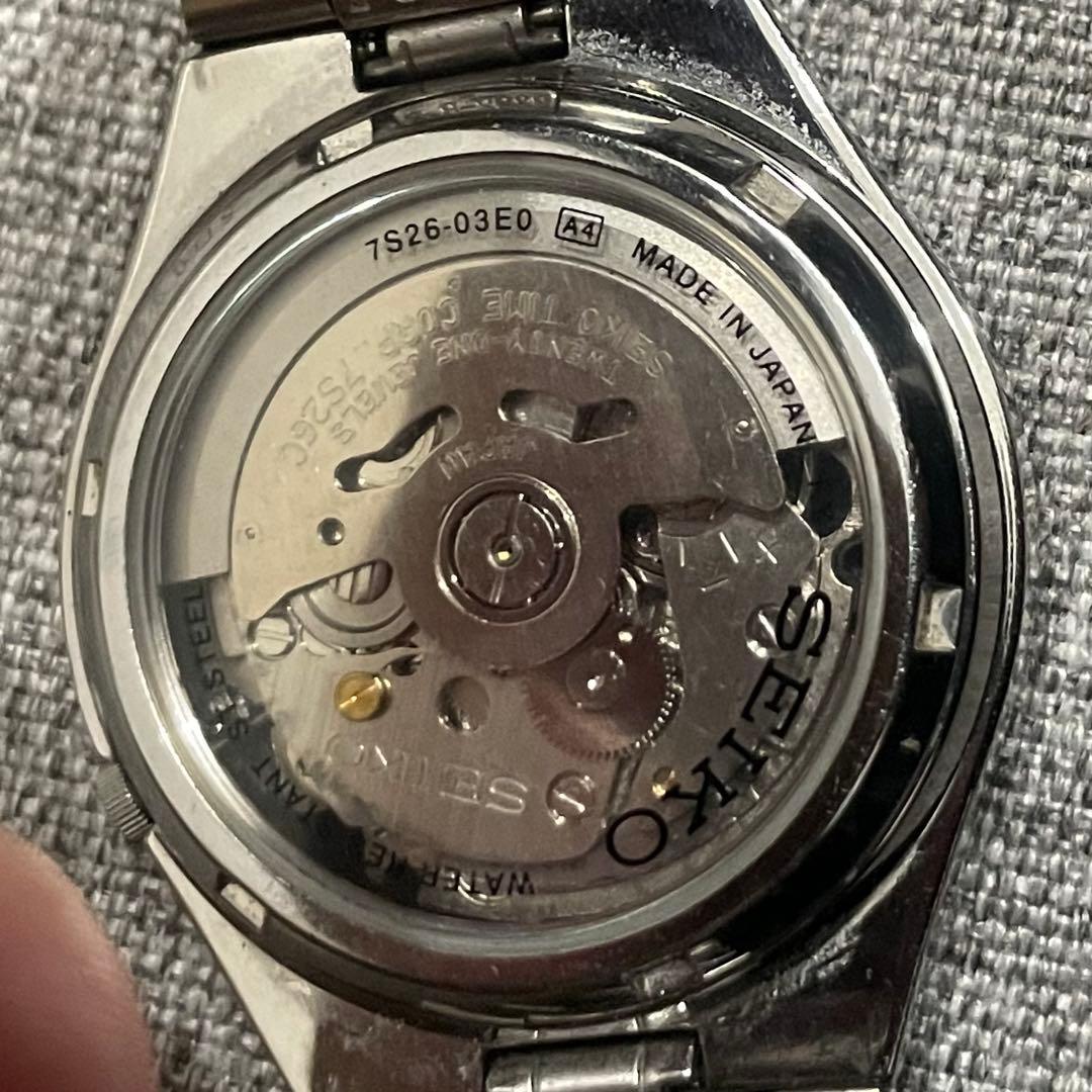 カ*ン様 SEIKO 自動巻き腕時計 セイコー5 裏スケルトン 7S26-03E
