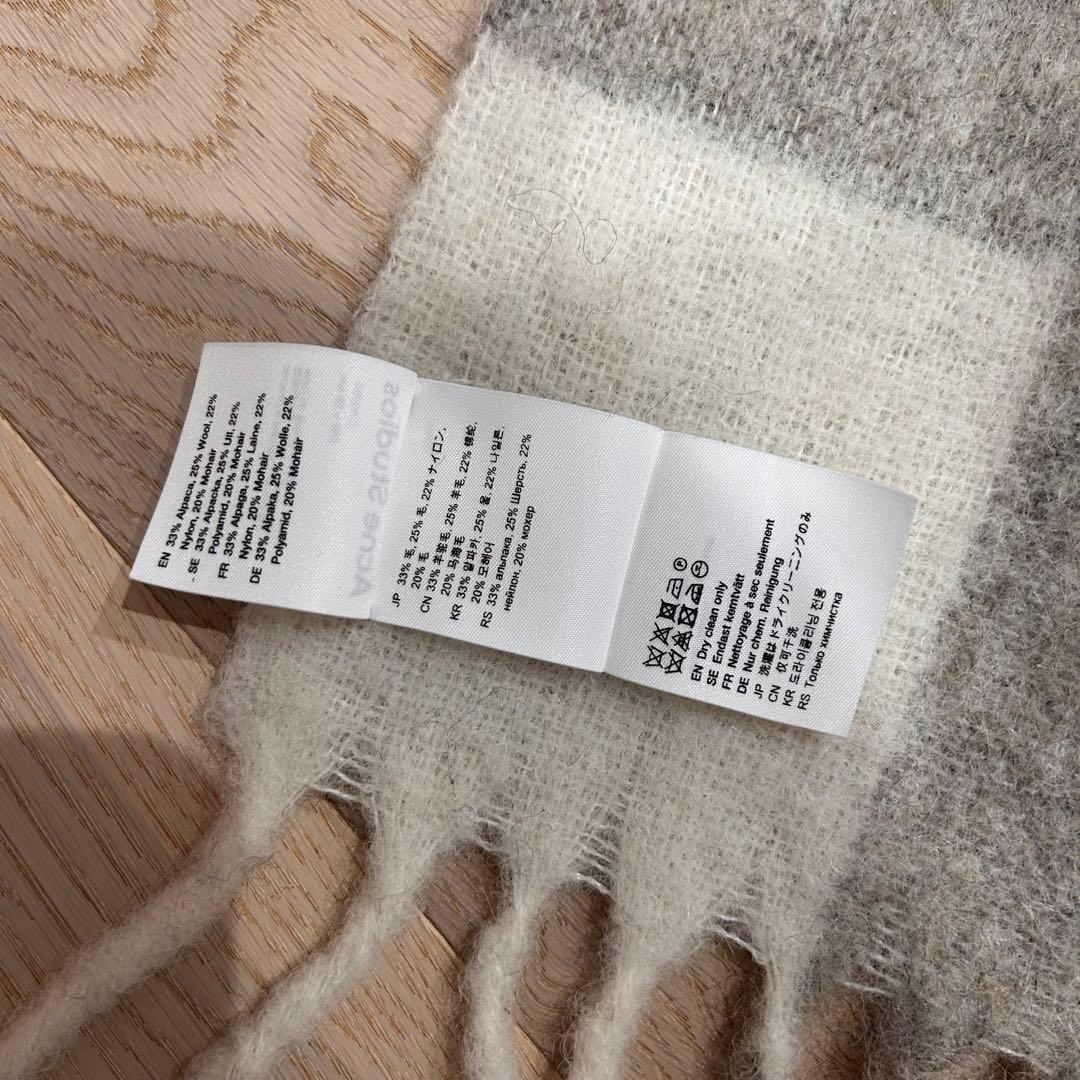 AcneStudios モヘアチェックスカーフ