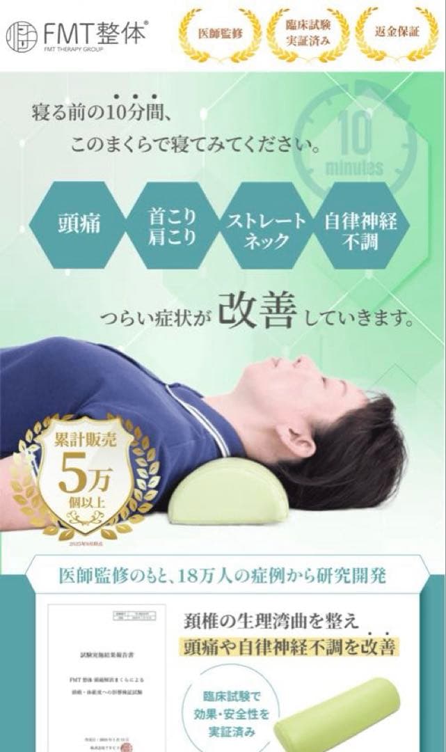 FMT整体頭痛解消枕