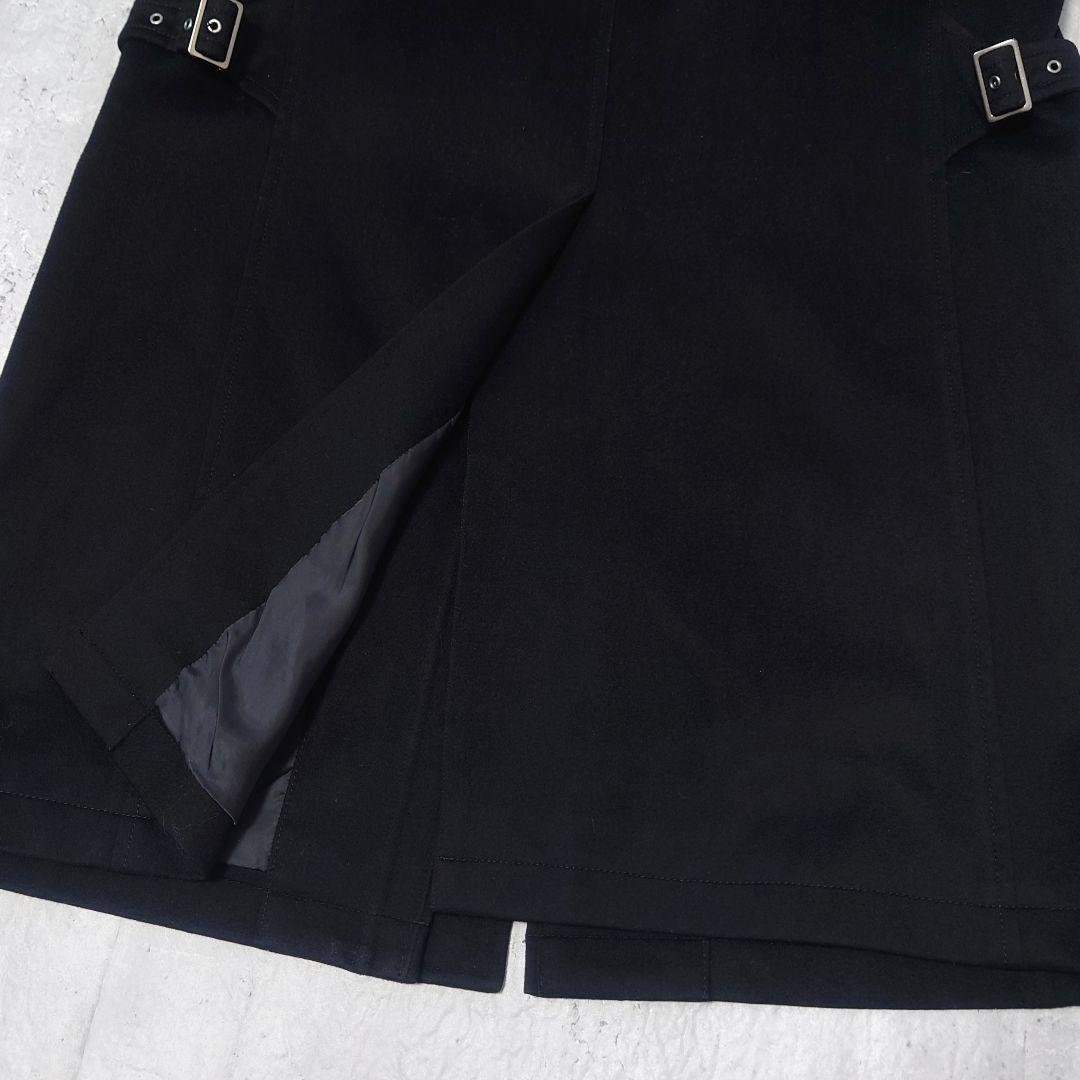 D'URBAN ロロピアーナ DOESKIN スタンドカラーコート LL 黒