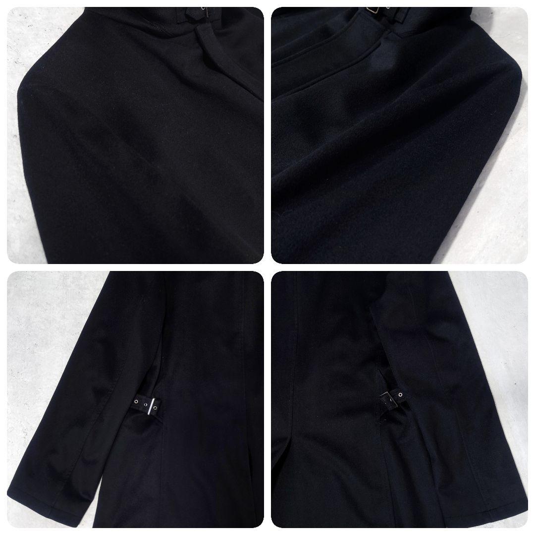 D'URBAN ロロピアーナ DOESKIN スタンドカラーコート LL 黒