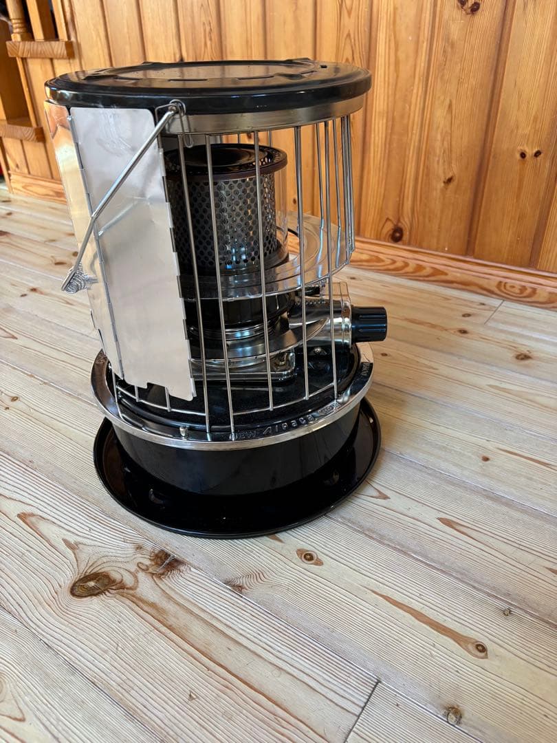 NEWアルパカ石油ストーブ 専用ケース・反射板・替芯•五徳付き・ブラック