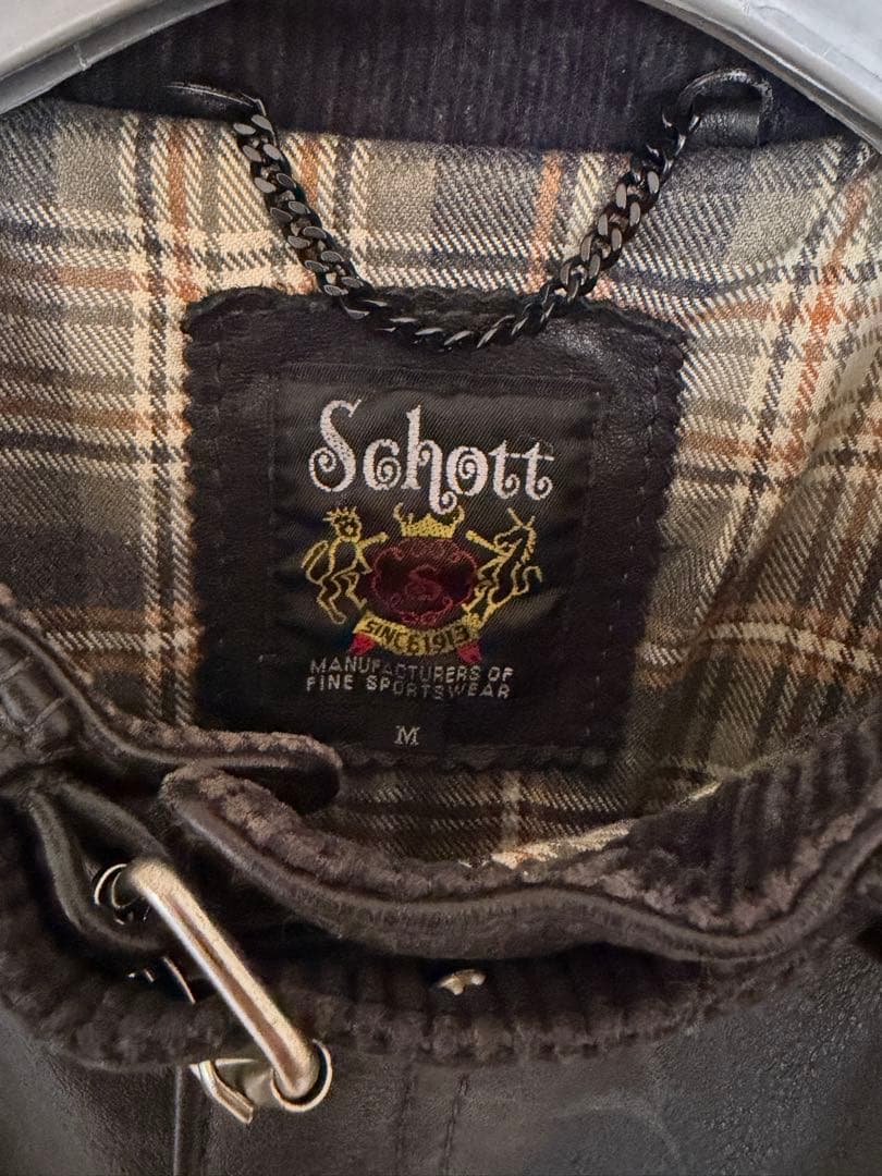 Schott 黒 レザージャケット Mサイズ