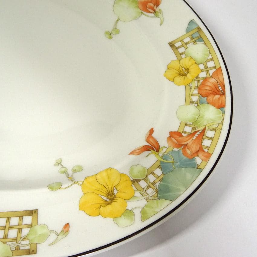 【a-082c/g】　プレート　オーバルプレート　トレリスの花