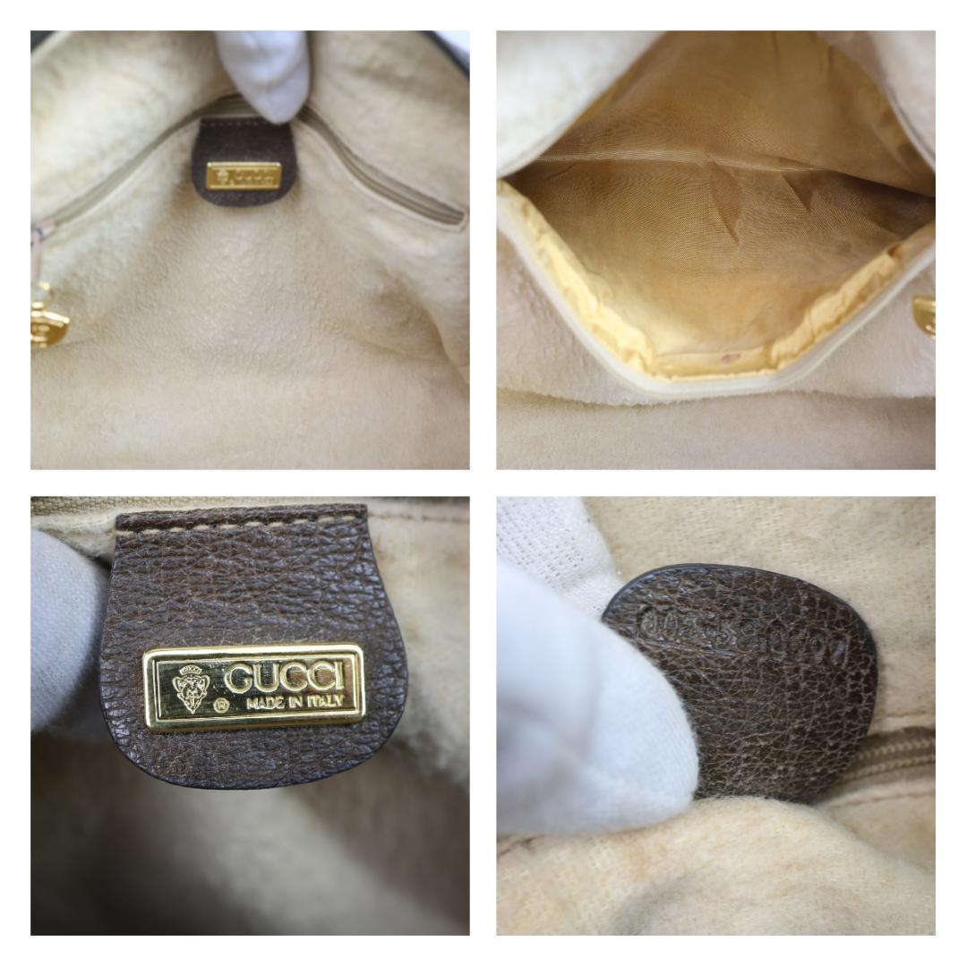 超美品　グッチ GG シェリーライン GG 2way ブラウン ショルダーバッグ