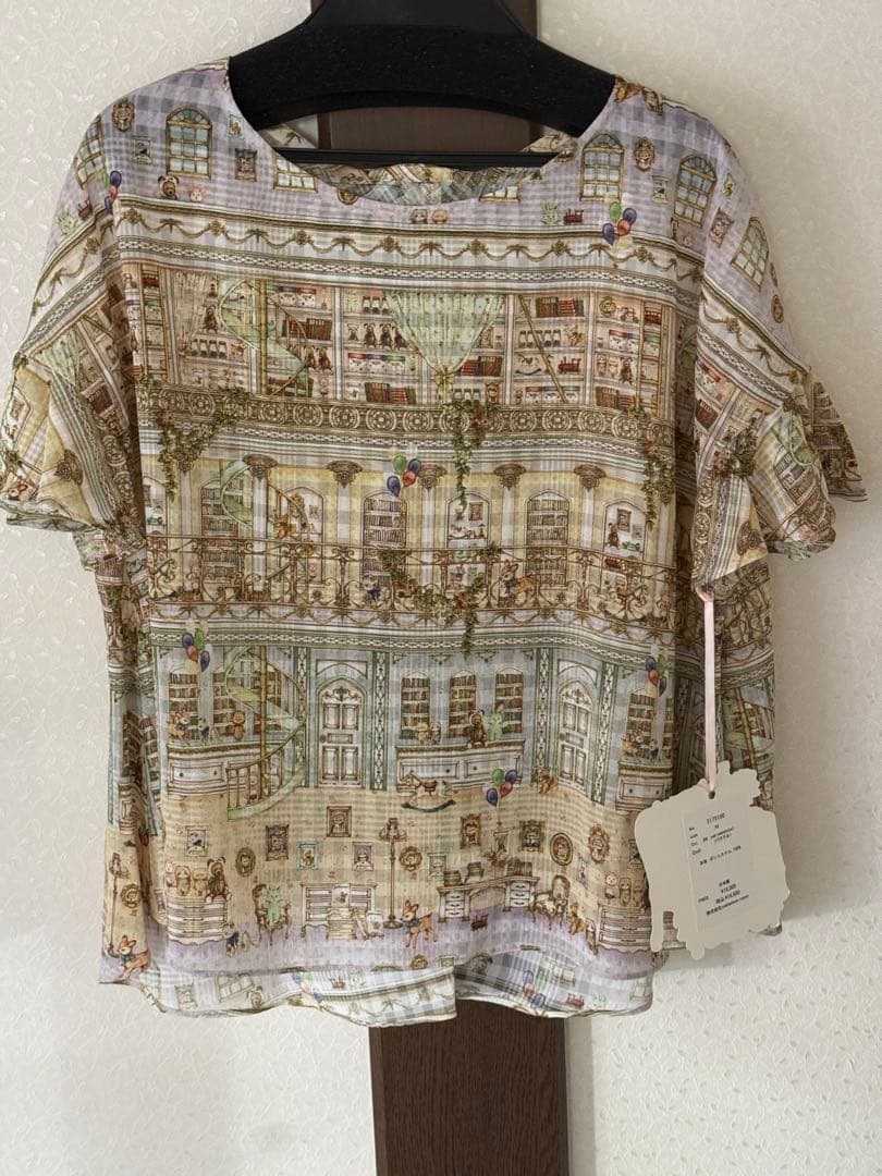 yukiemonテキスタイルひらひらブラウス