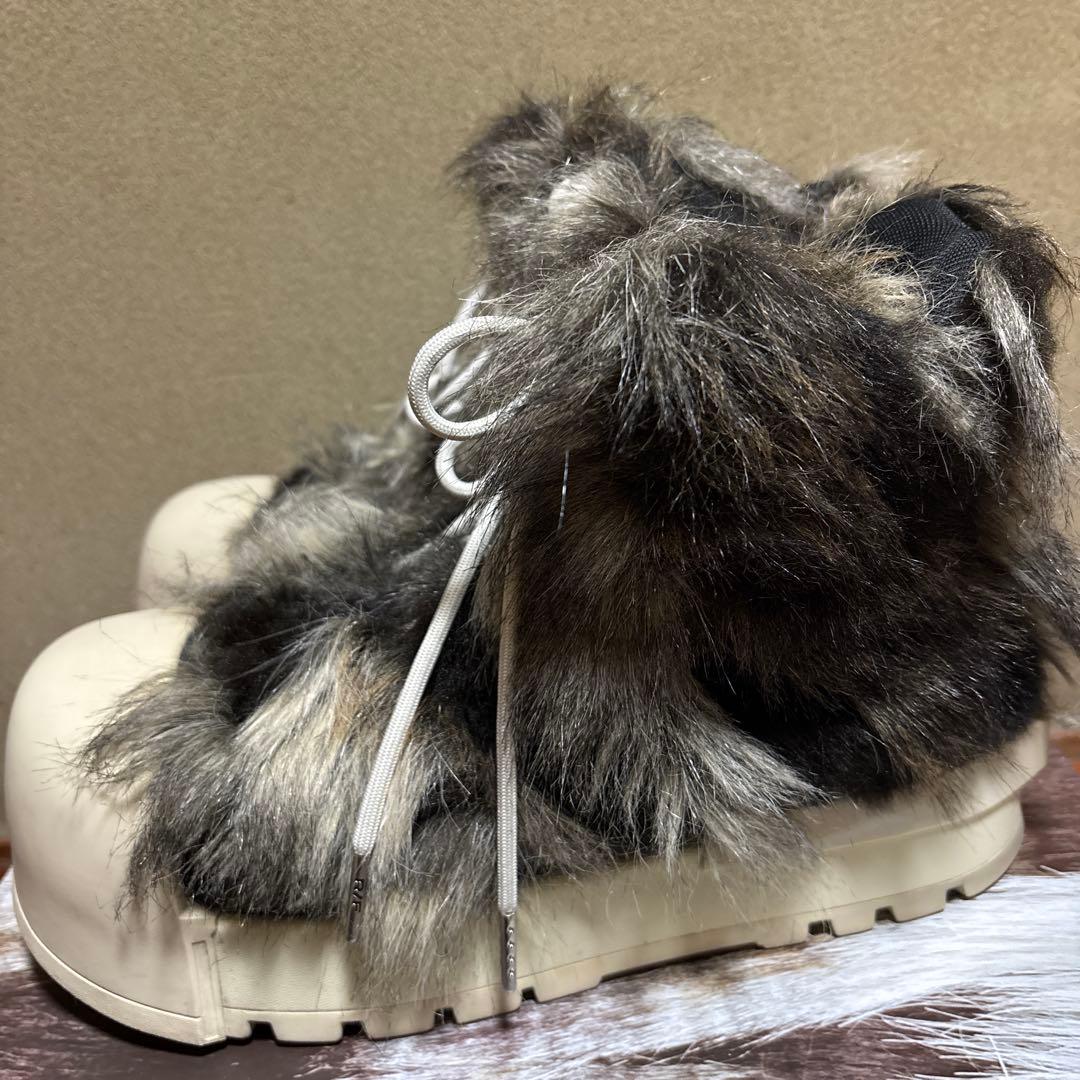 [完売モデル]27.5センチ FVVO x ROCKSTA ダークグレー ファー