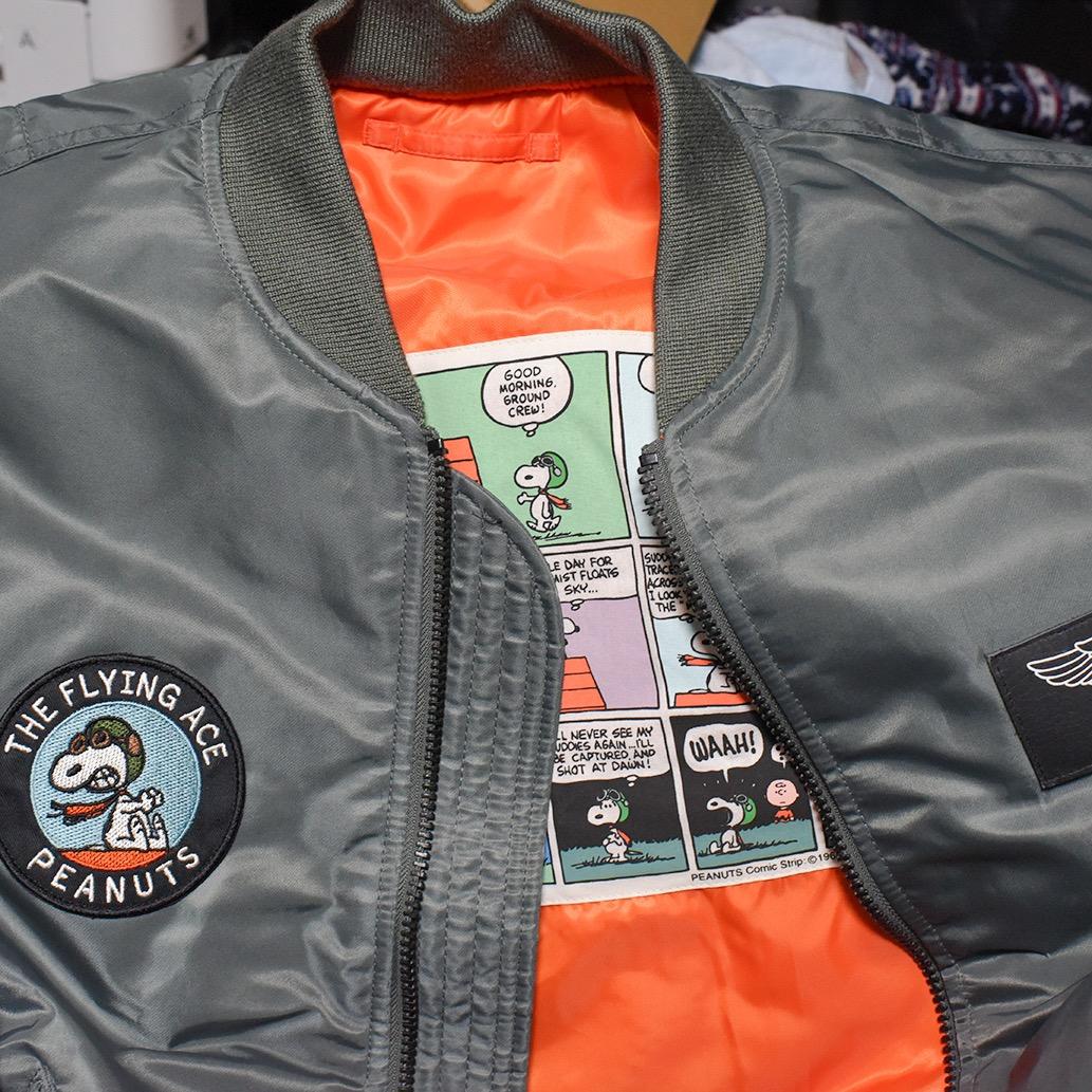 お待たせ！ AVIREX × PEANUTS MA-1 ピーナッツ スヌーピー