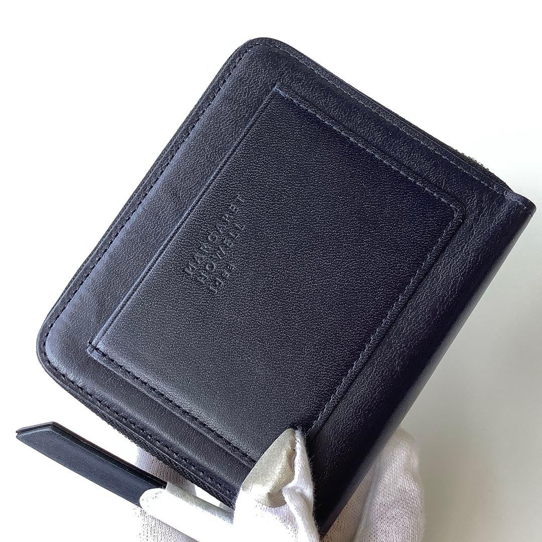 める様★新品★マーガレットハウエル★ピルモントラウンドジップ２つ折り財布★紺