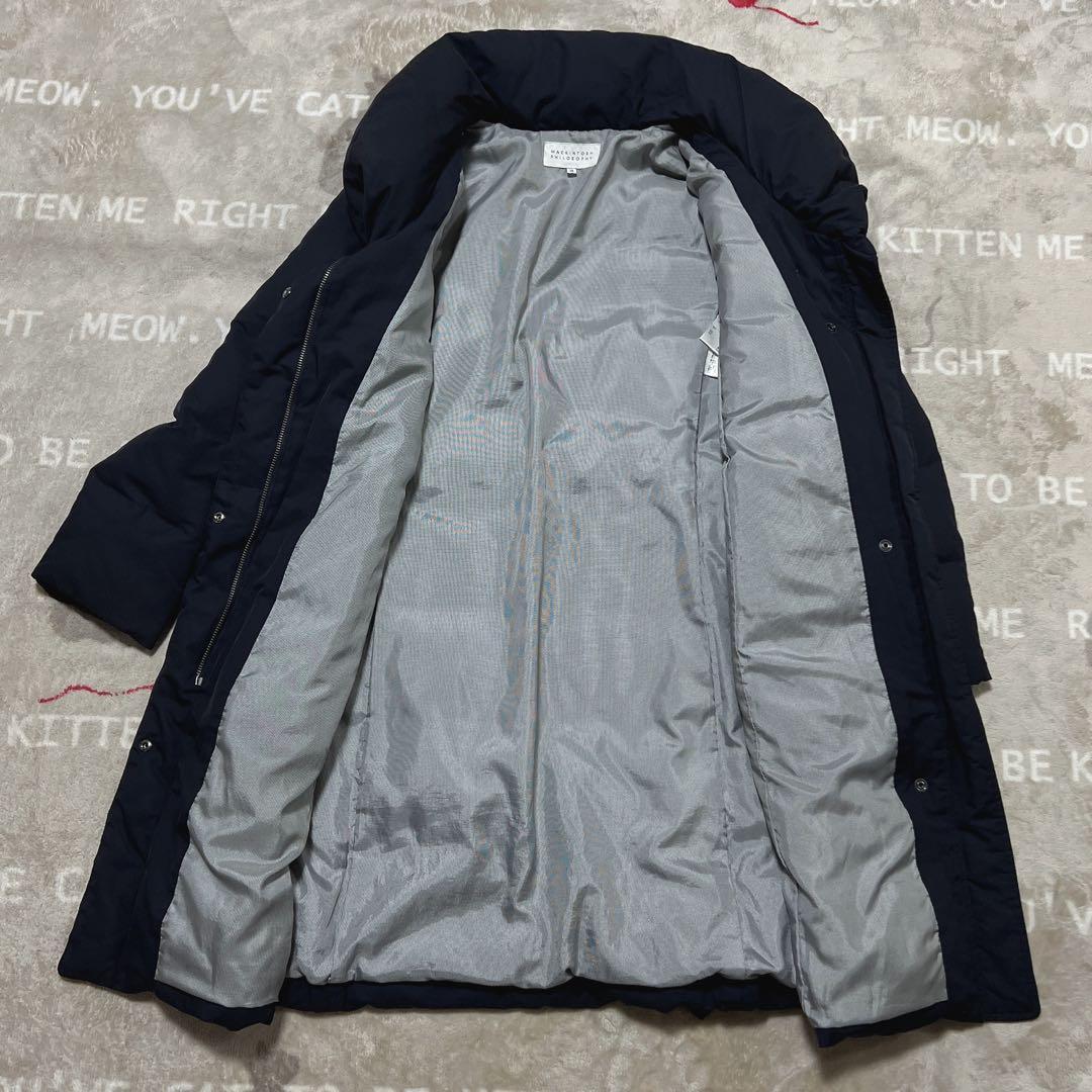 美品✨ マッキントッシュ ロング ダウンコート ネイビー ベルト付