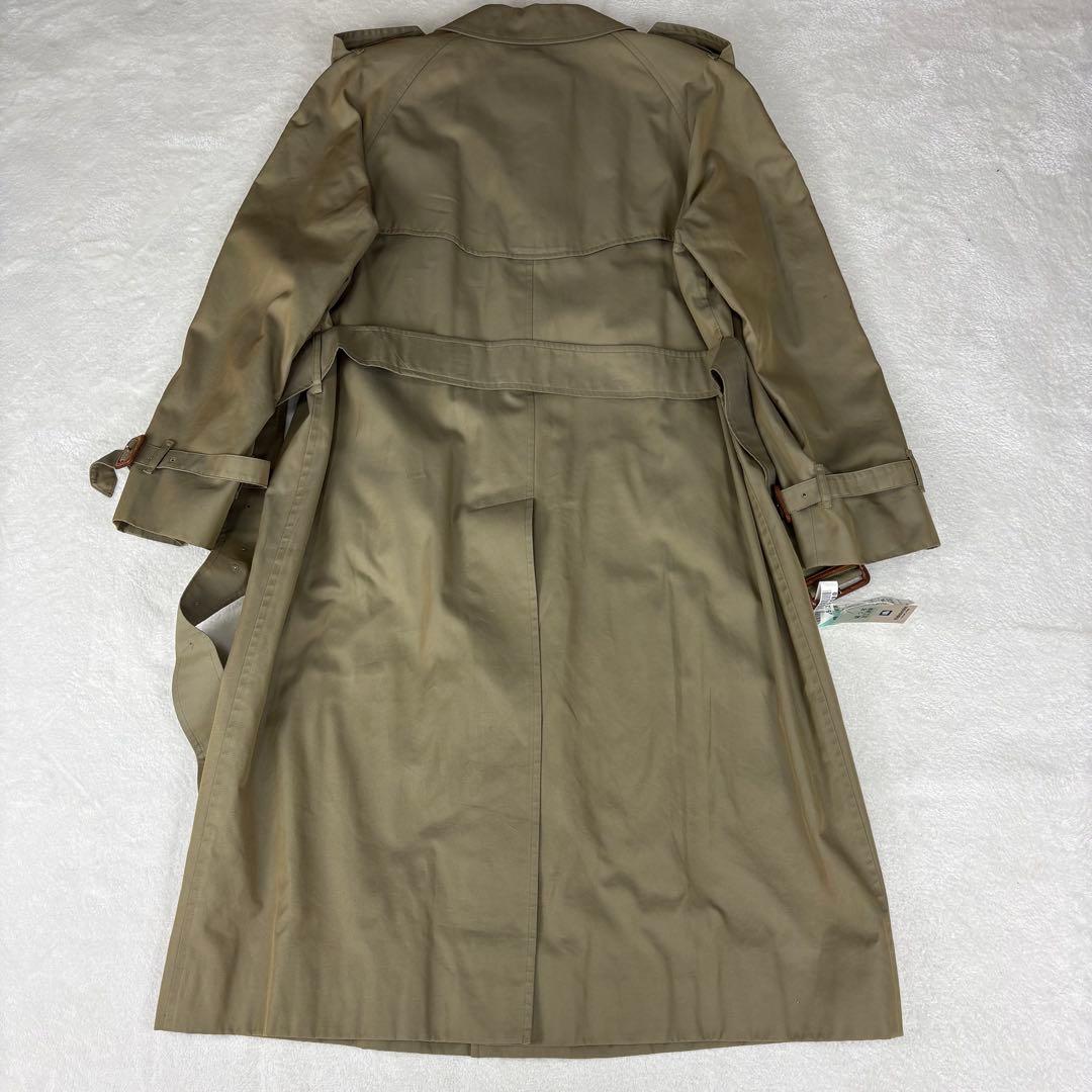 バーバリー　トレンチコート　ノバチェック　玉虫色　カーキ　ダブル　ベルト