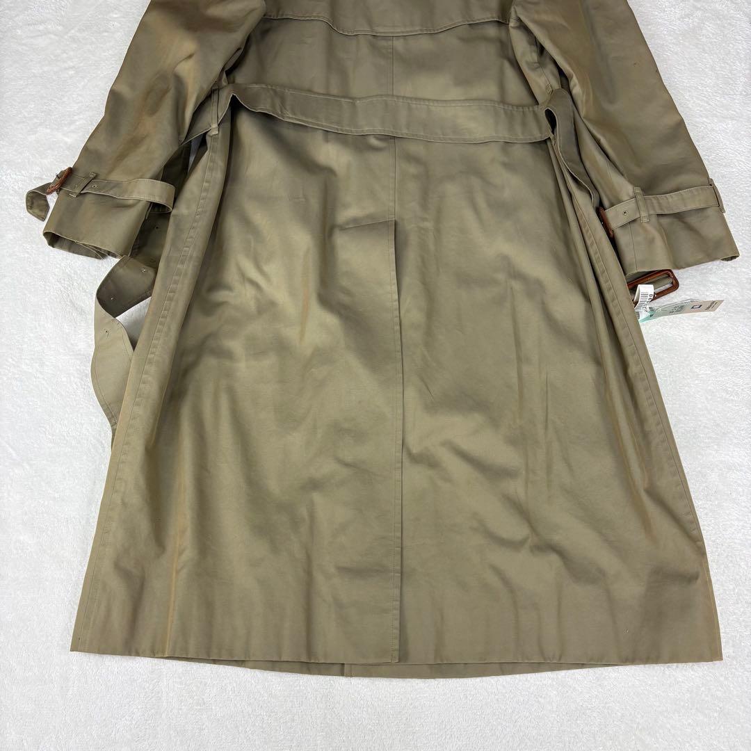 バーバリー　トレンチコート　ノバチェック　玉虫色　カーキ　ダブル　ベルト