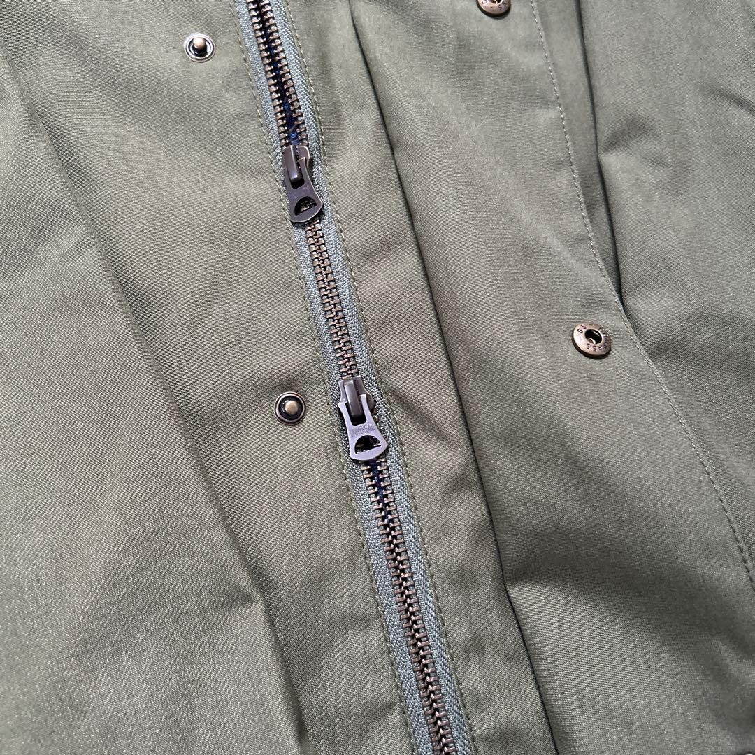 オリーブグリーン コーデュロイ襟 コート