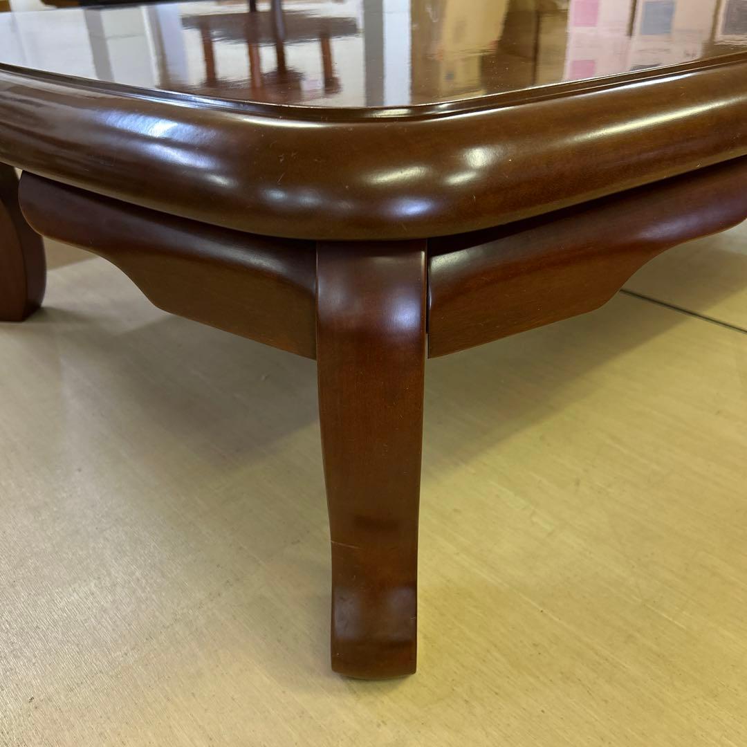 希少☆花梨無垢一枚板 座卓 応接台 猫脚 リビングテーブル 昭和レトロ 高級品