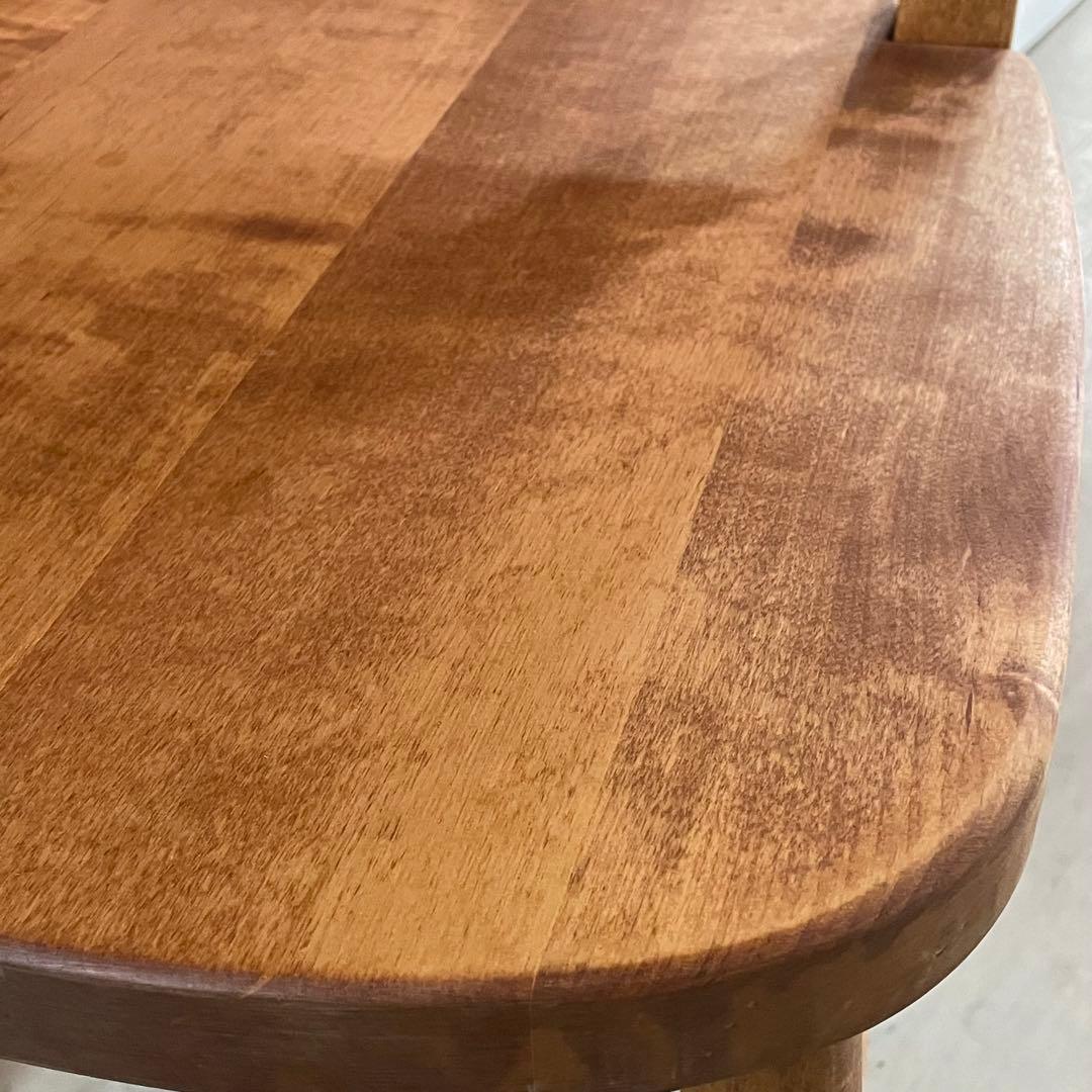 アンティーク調 チャーチチェア風　ナチュラルウッド　ブックラック付き　椅子　1脚