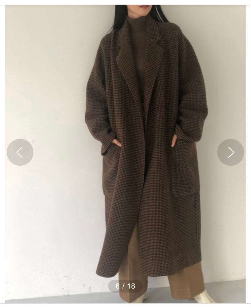 トゥデイフル　TODAYFUL オーバーチェックコート　38