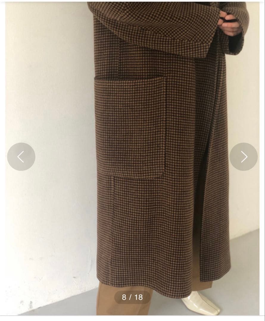 トゥデイフル　TODAYFUL オーバーチェックコート　38