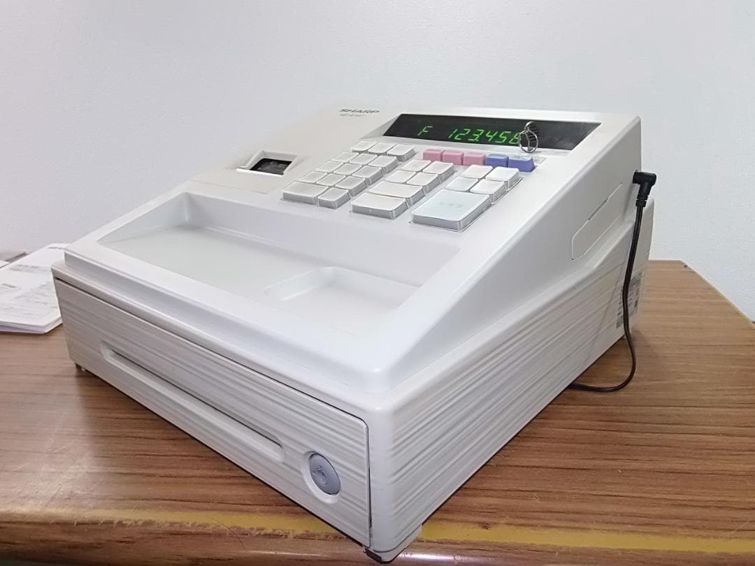 白217設定無料横型領収証シャープ８部門インボイスレジスターXE-A147