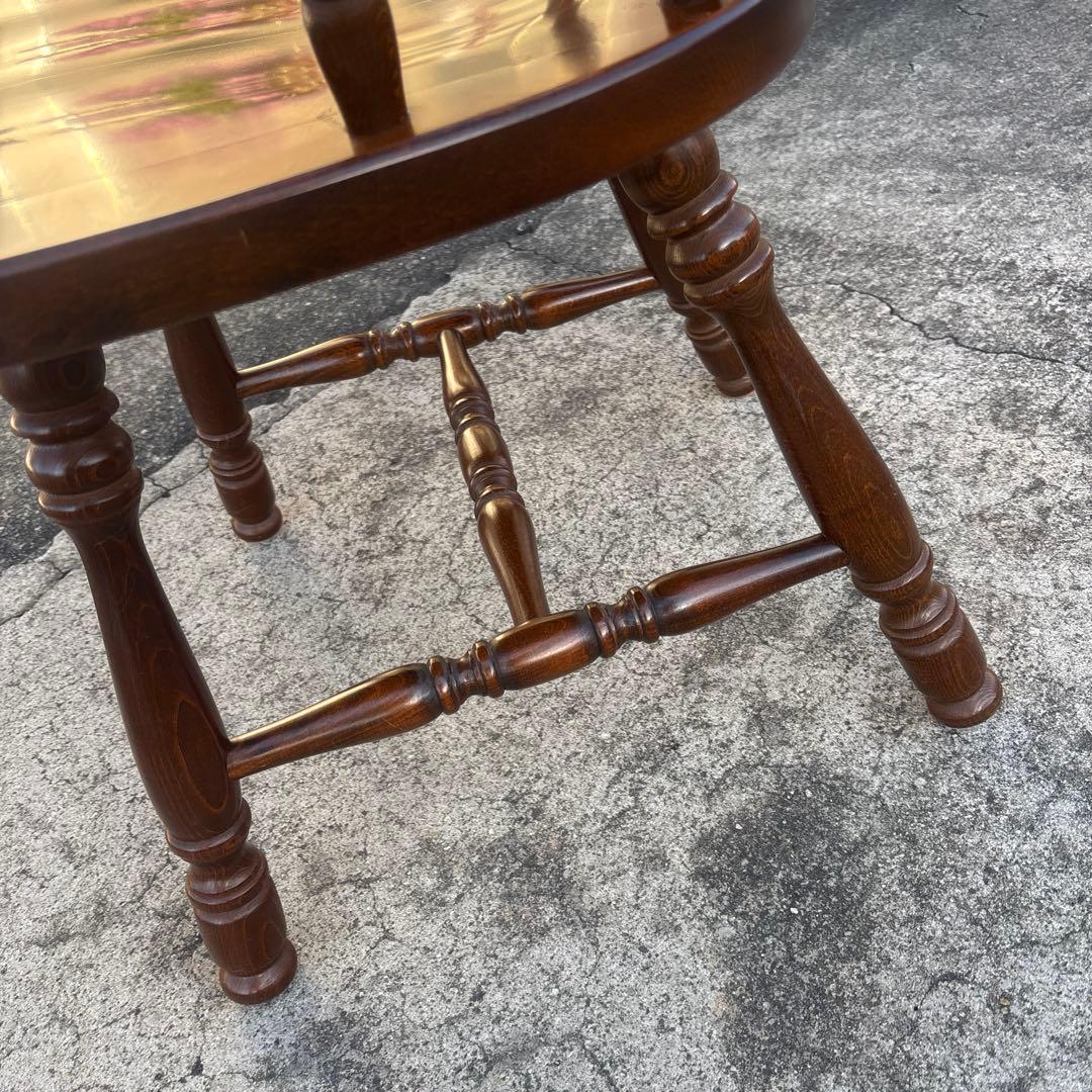 飛騨産業 キツツキ アームチェア 持ち手 ろくろ脚 ヴィンテージ②