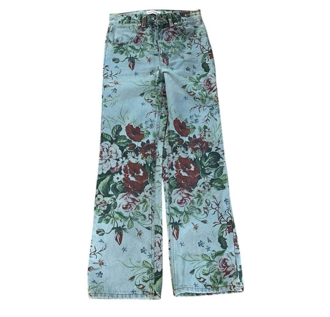 molly goddard 花柄　デニム