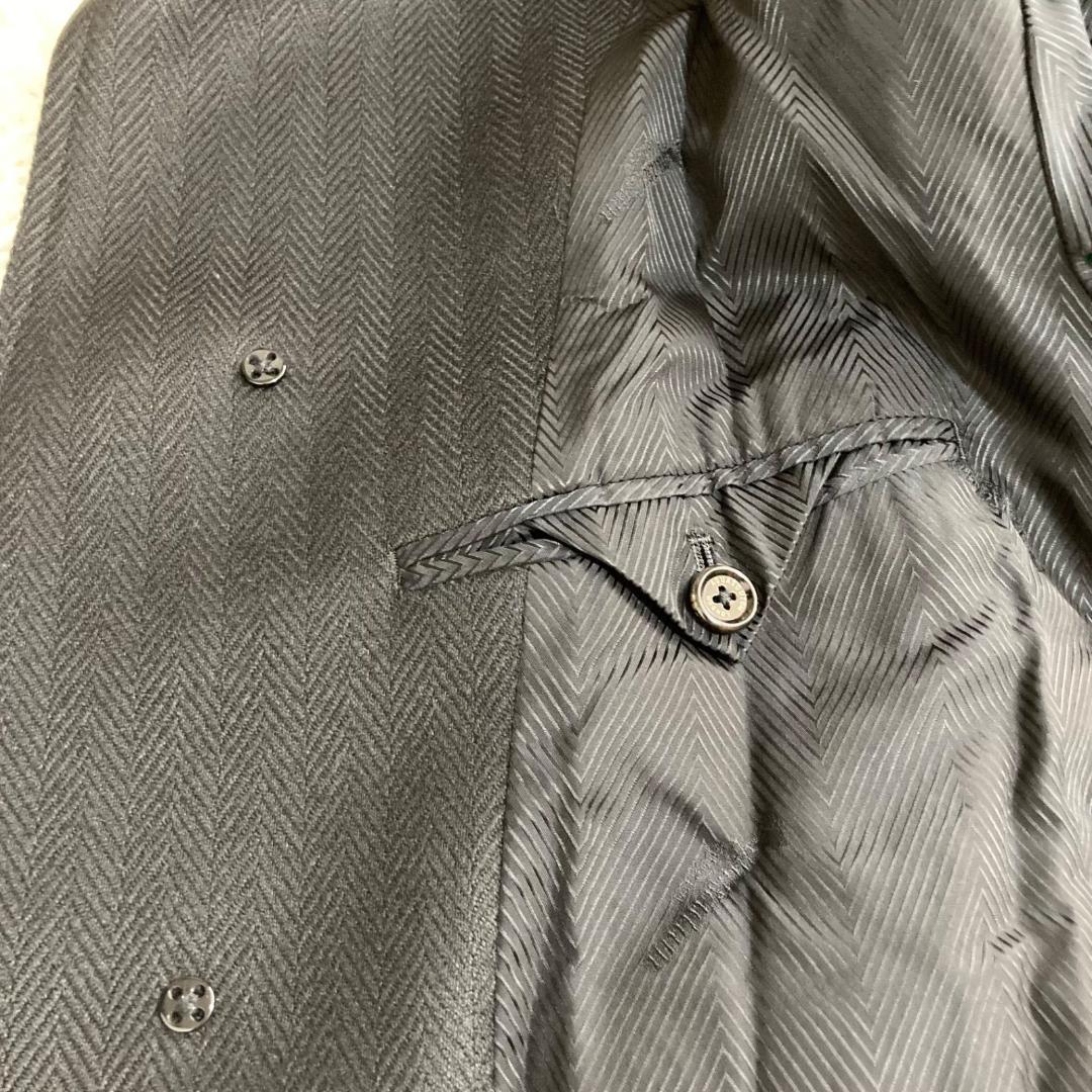 美品✨アクアスキュータム ヘリンボーン ウール ステンカラーコート ロングコート
