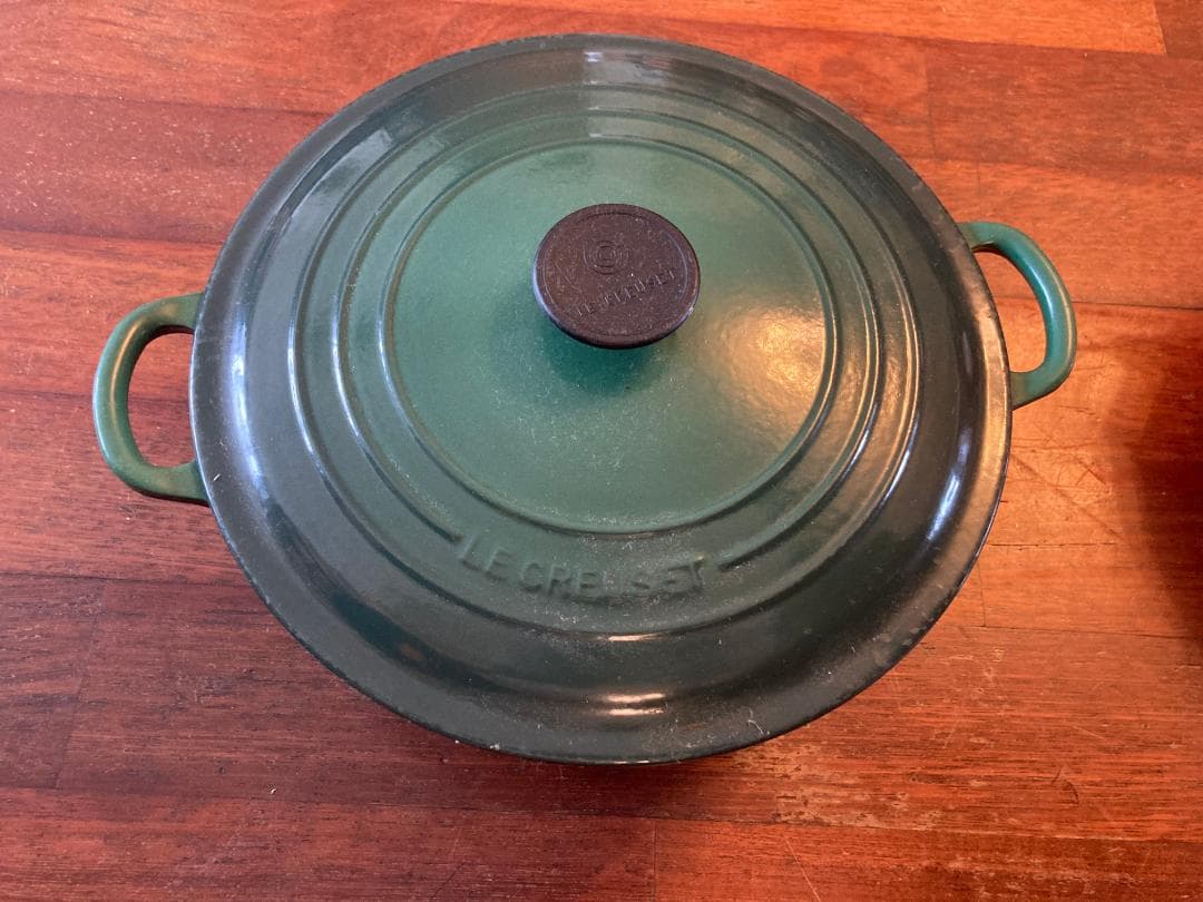 Le Creuset（ル・クルーゼ） 大型28センチ 緑色 両手鍋