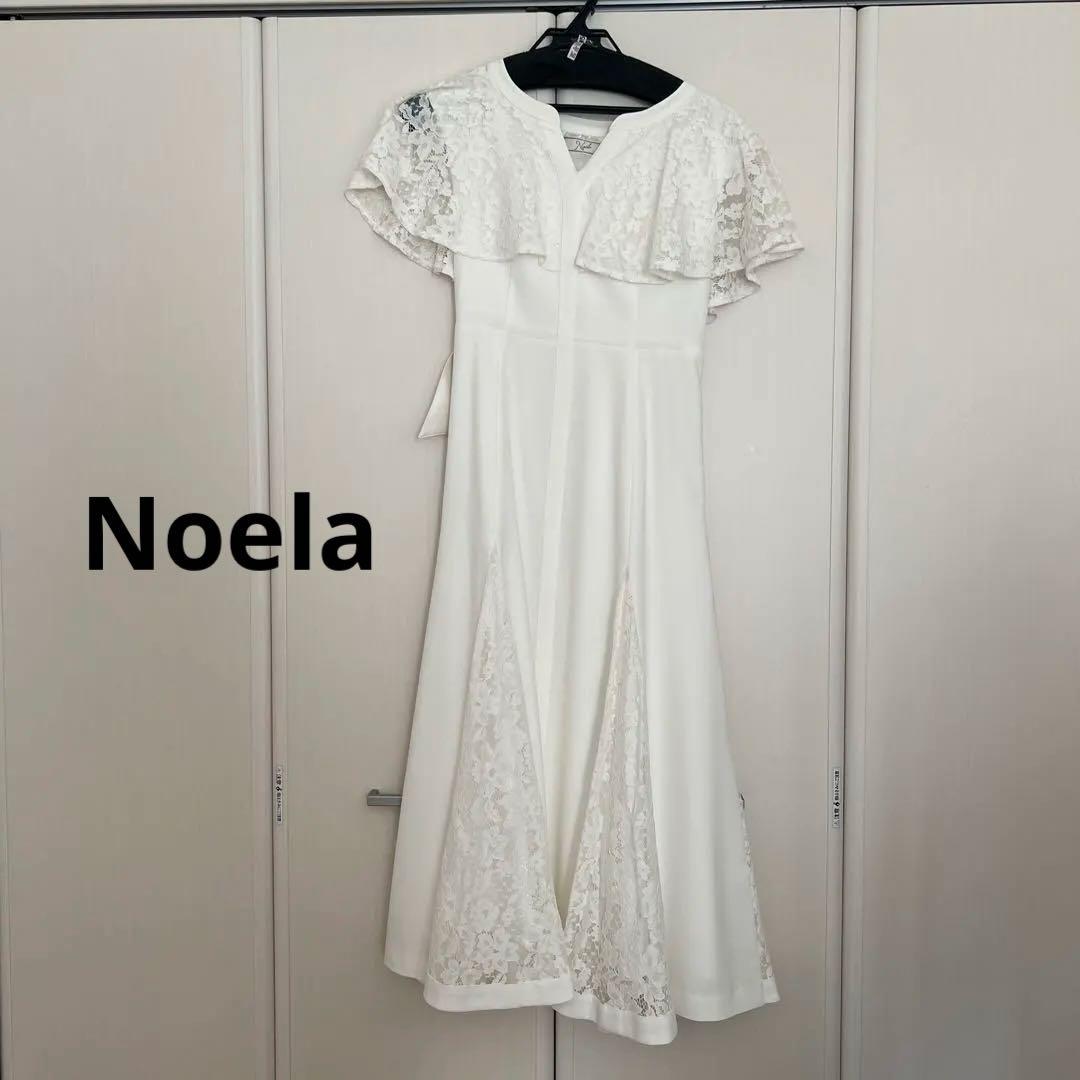 Noela ホワイト レースフリル ワンピース