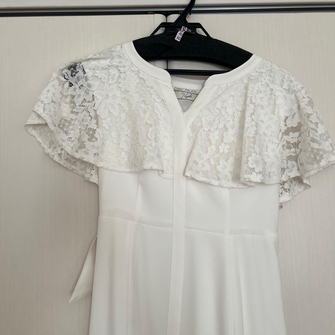 Noela ホワイト レースフリル ワンピース