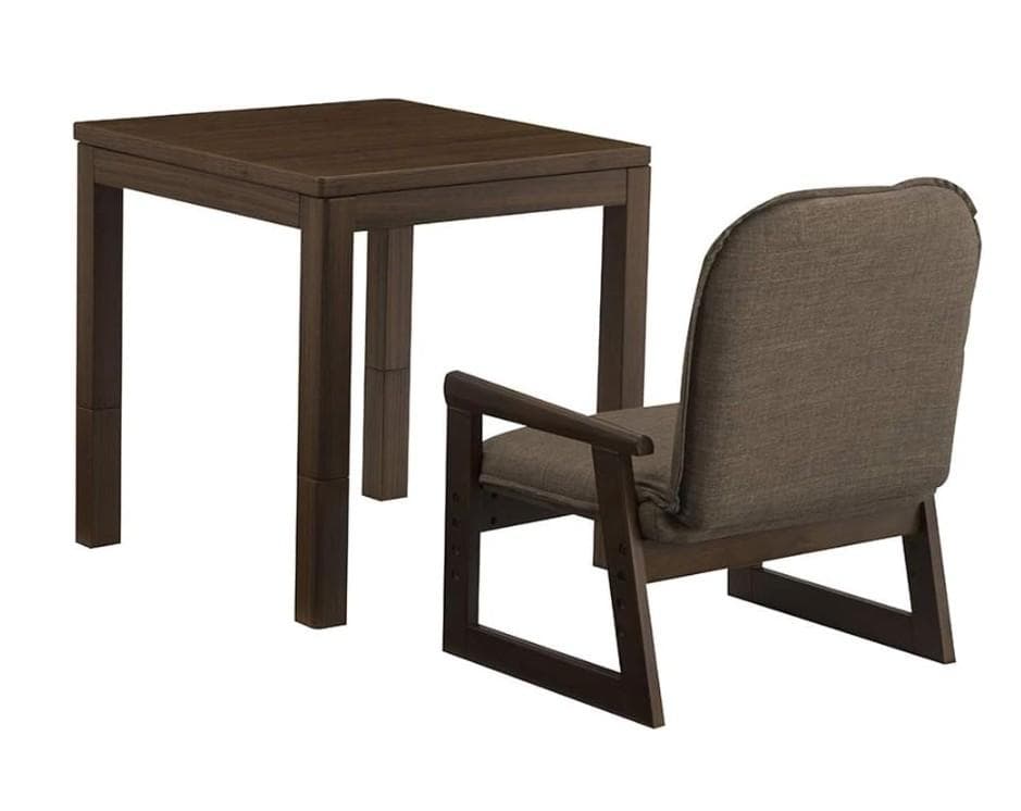 【ふーちゃん様】 おひとり様コタツ ブラウン 3点セット (炬燵・椅子・布団)