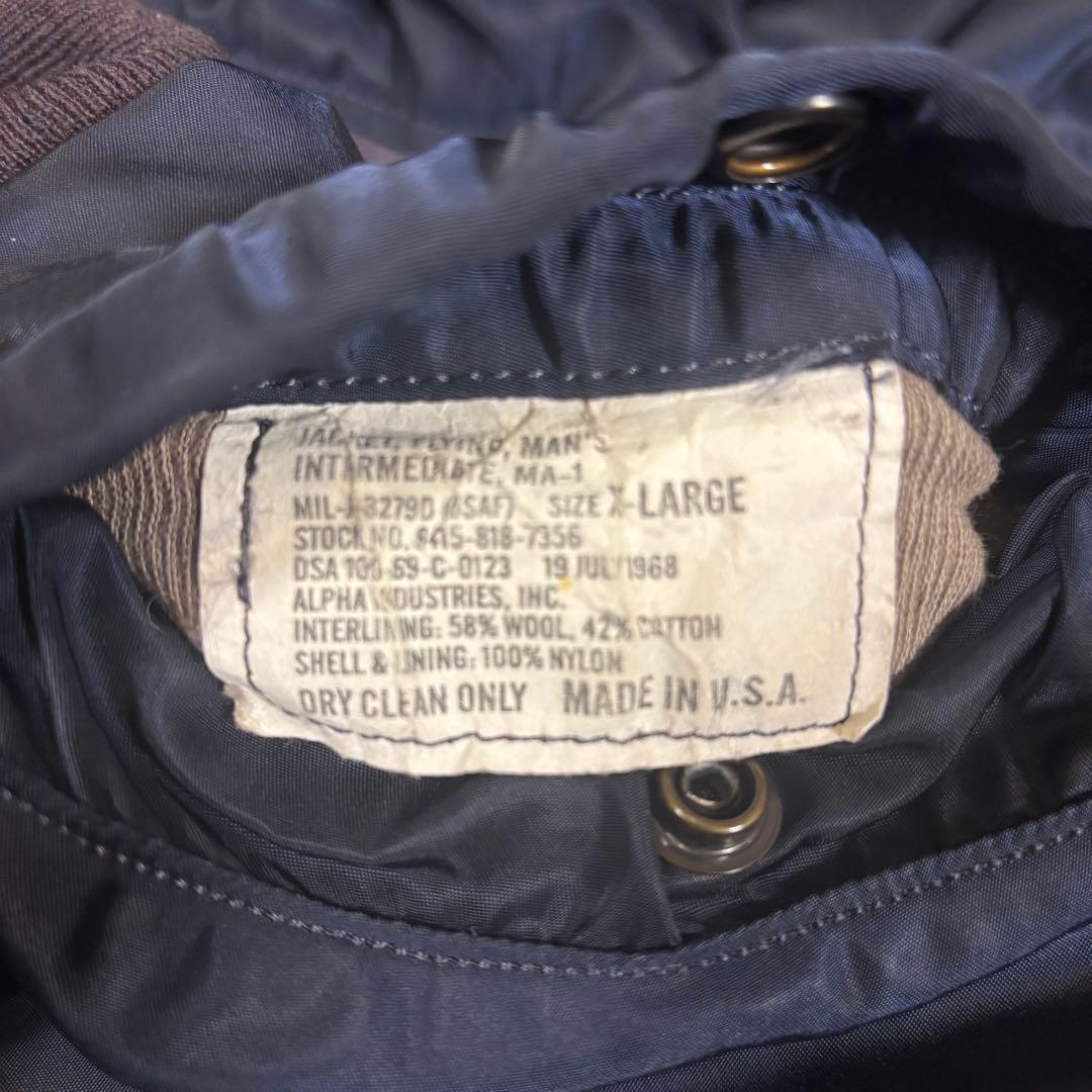 USA製 1968年復刻 アルファ MA-1 68モデル ネイビー