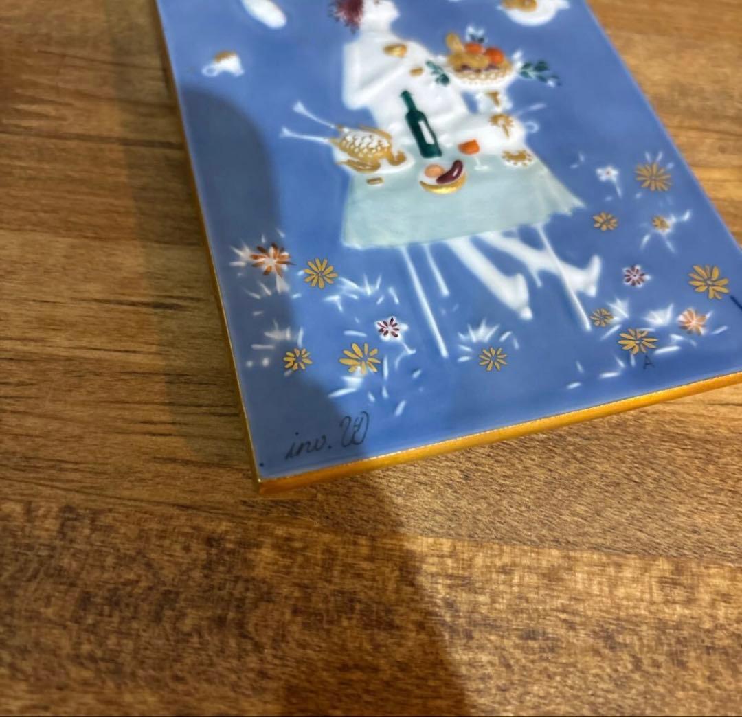 ！3/9まで最終値下げ！マイセン　　陶板画 青のメルヘンシリーズ　魔法の食卓