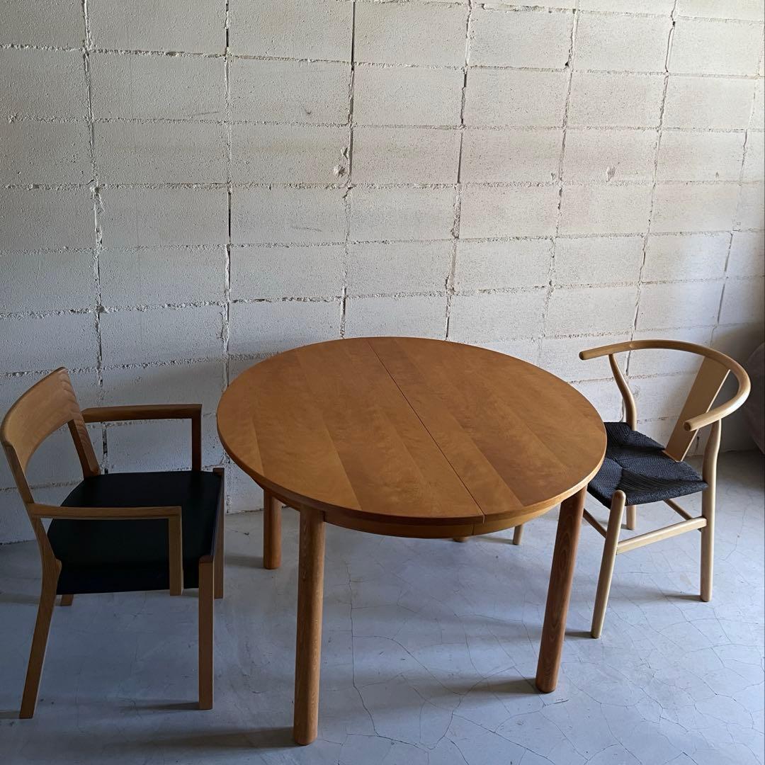 エクステンションテーブル　ラウンドテーブル　ヴィンテージ　ミッドセンチュリー