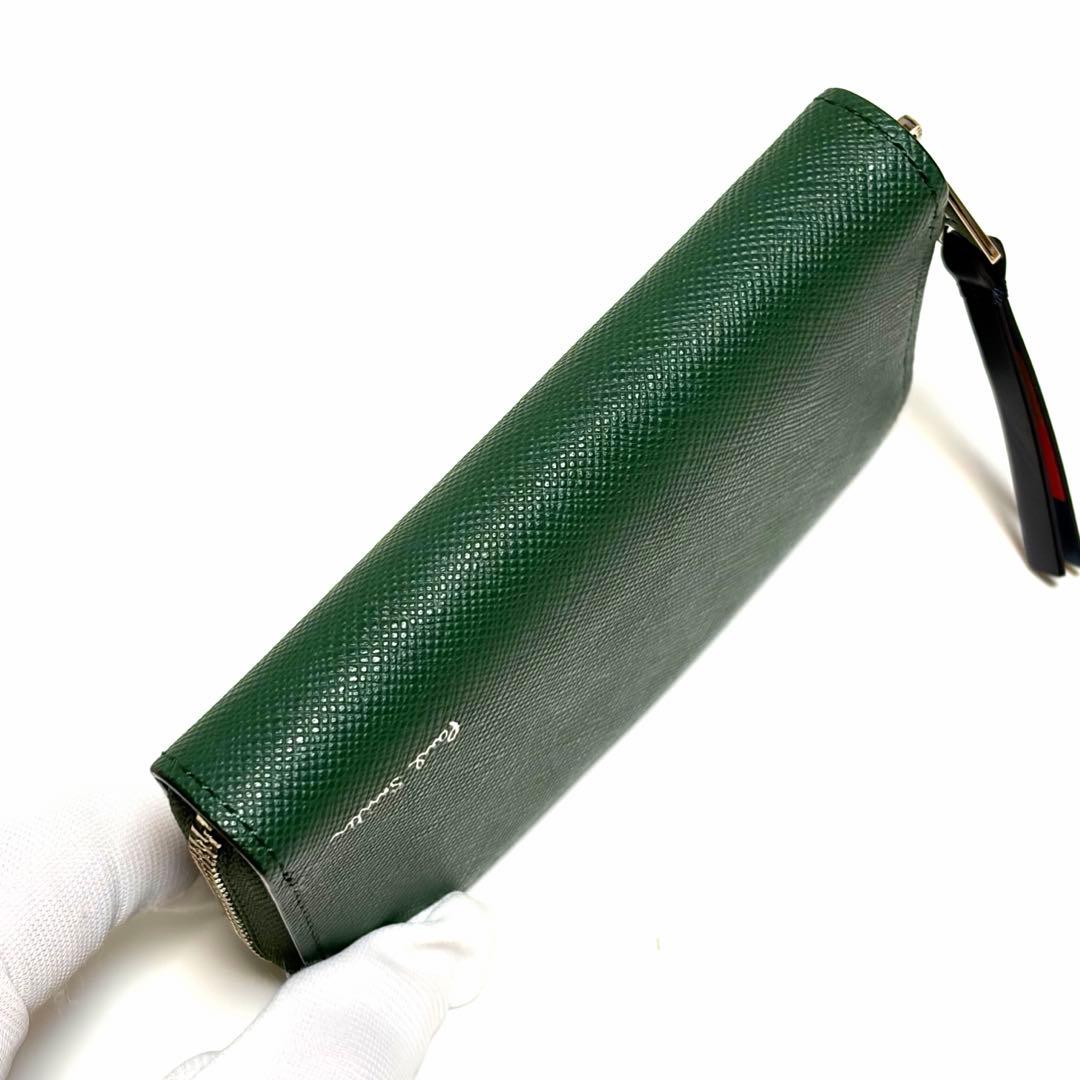 Paul Smith ケース ラウンドジップ グリーン 美品 未使用に近い