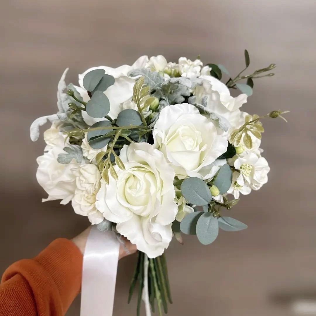 ブーケ　ブートニアセット／ナチュラルブーケ／グリーン