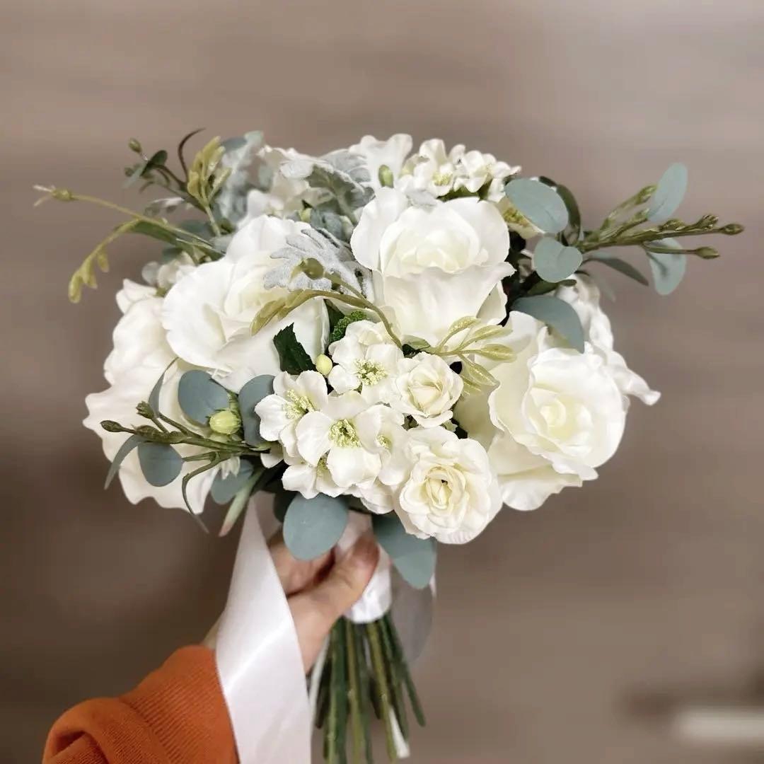 ブーケ　ブートニアセット／ナチュラルブーケ／グリーン