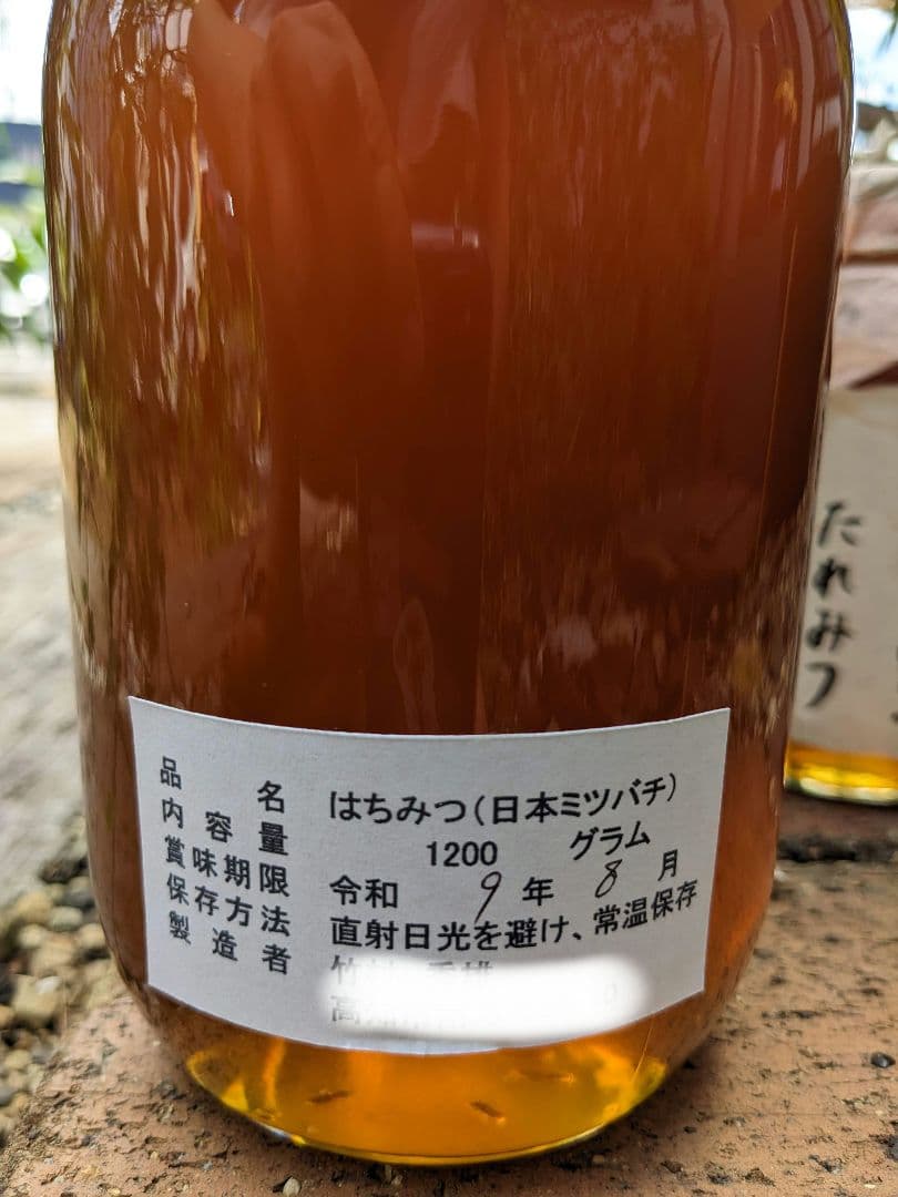 日本ミツバチ 蜂蜜 令和7年度 採れたて　たれ蜜　2年もの600g×2本 非加熱