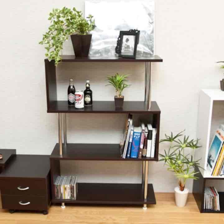 S-VIEW　ラック　4段　BK/WAL/WH