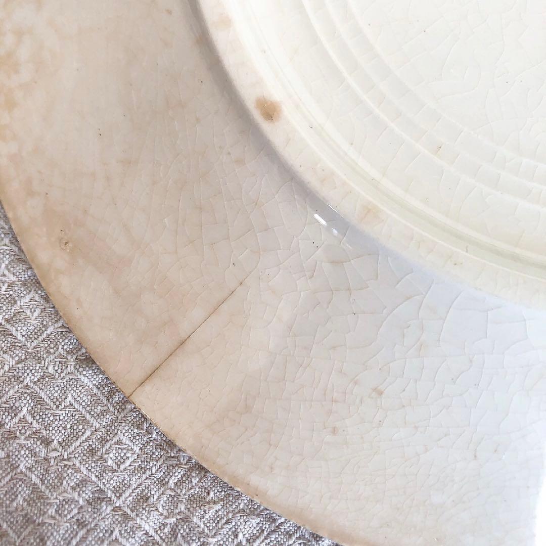 希少 クレイユモントローHBCM べアン バスク柄　ディナープレートB フランス