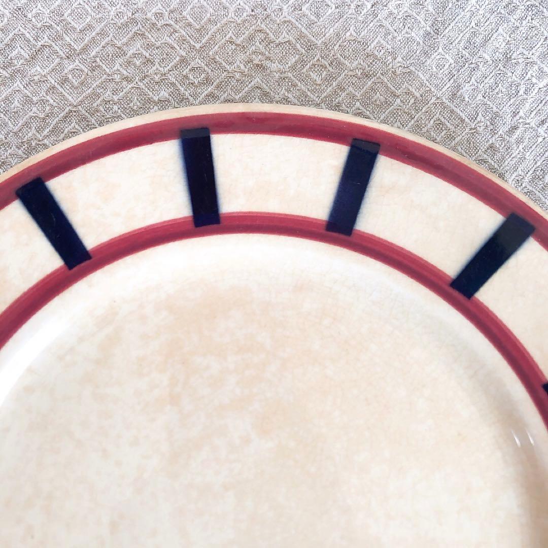 希少 クレイユモントローHBCM べアン バスク柄　ディナープレートB フランス