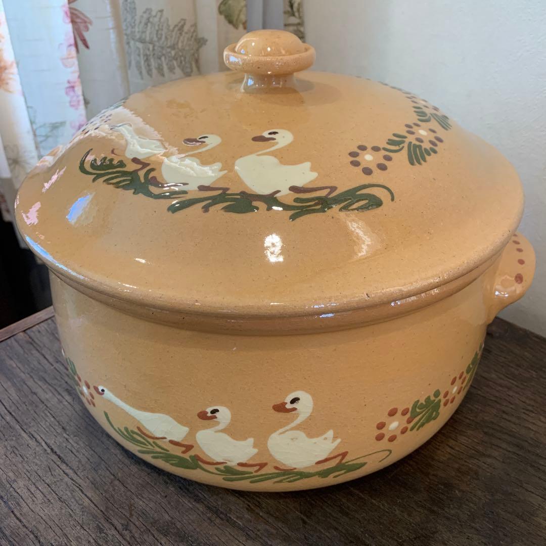 ［新品未使用］フランス製　陶器鍋