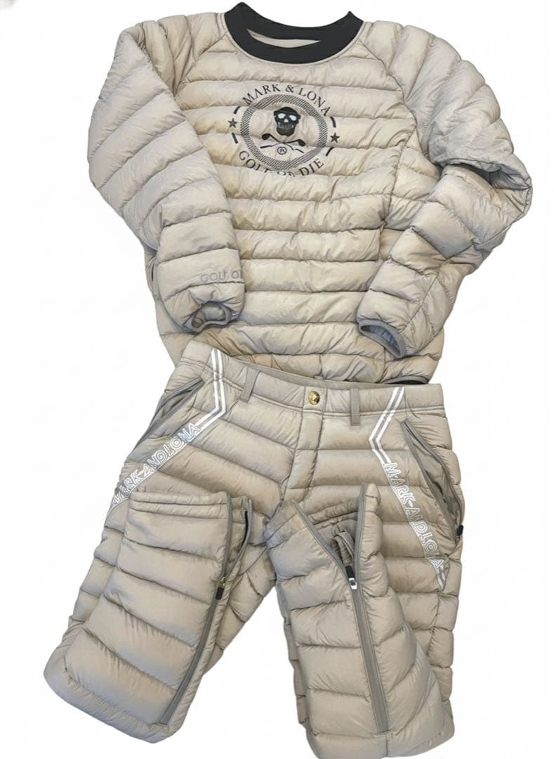 MARK & LONA ゴルフ用ダウンジャケット 上下ベージュ