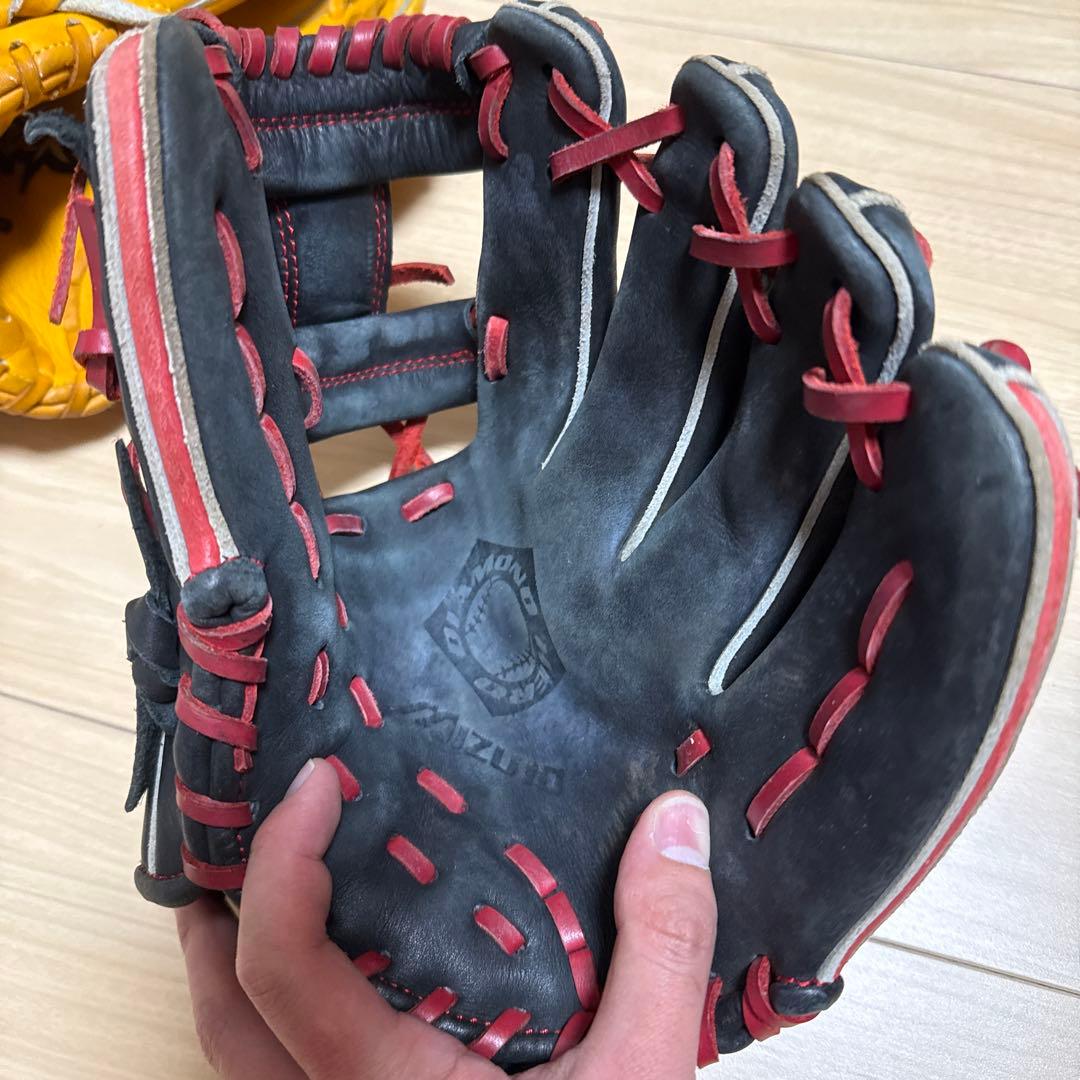 高校野球部員使用 グローブ 4点セット 部室整理