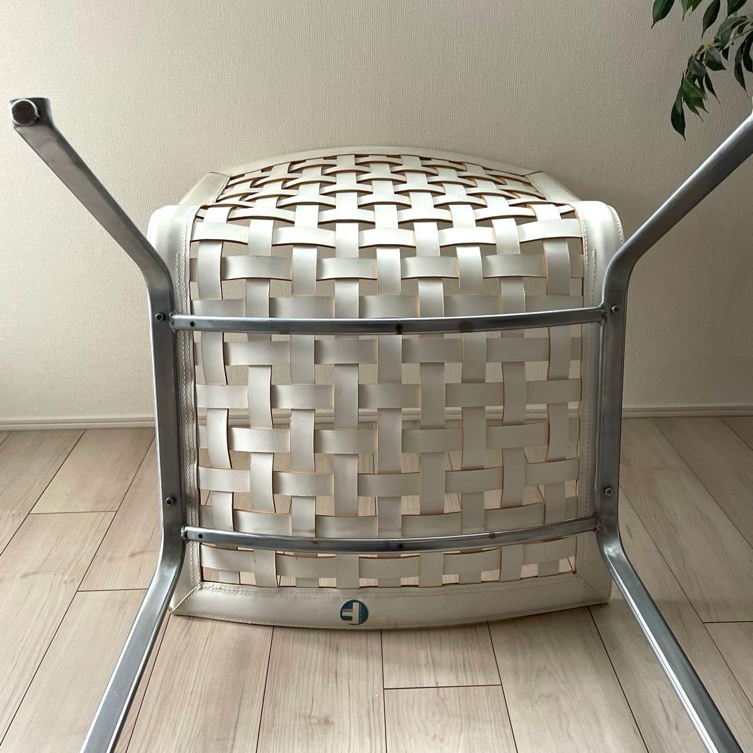 イタリア製　FASEM ファセム　ネットイージーチェア　椅子　本革　レザー