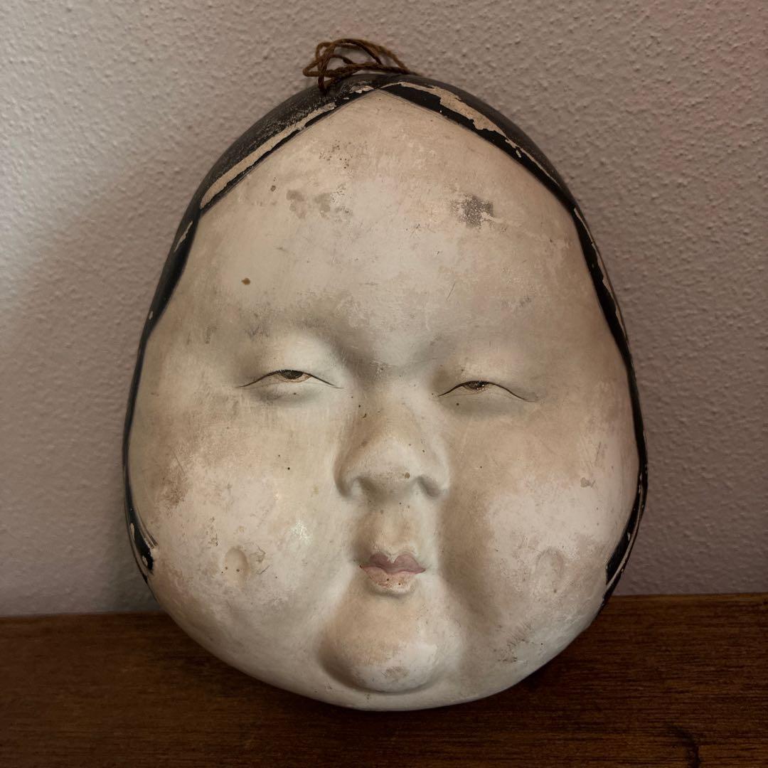 希少 骨董 お多福 春画 枕絵 裏隠し 色彩 陶器 陶磁器 古美術 壁掛け 時代