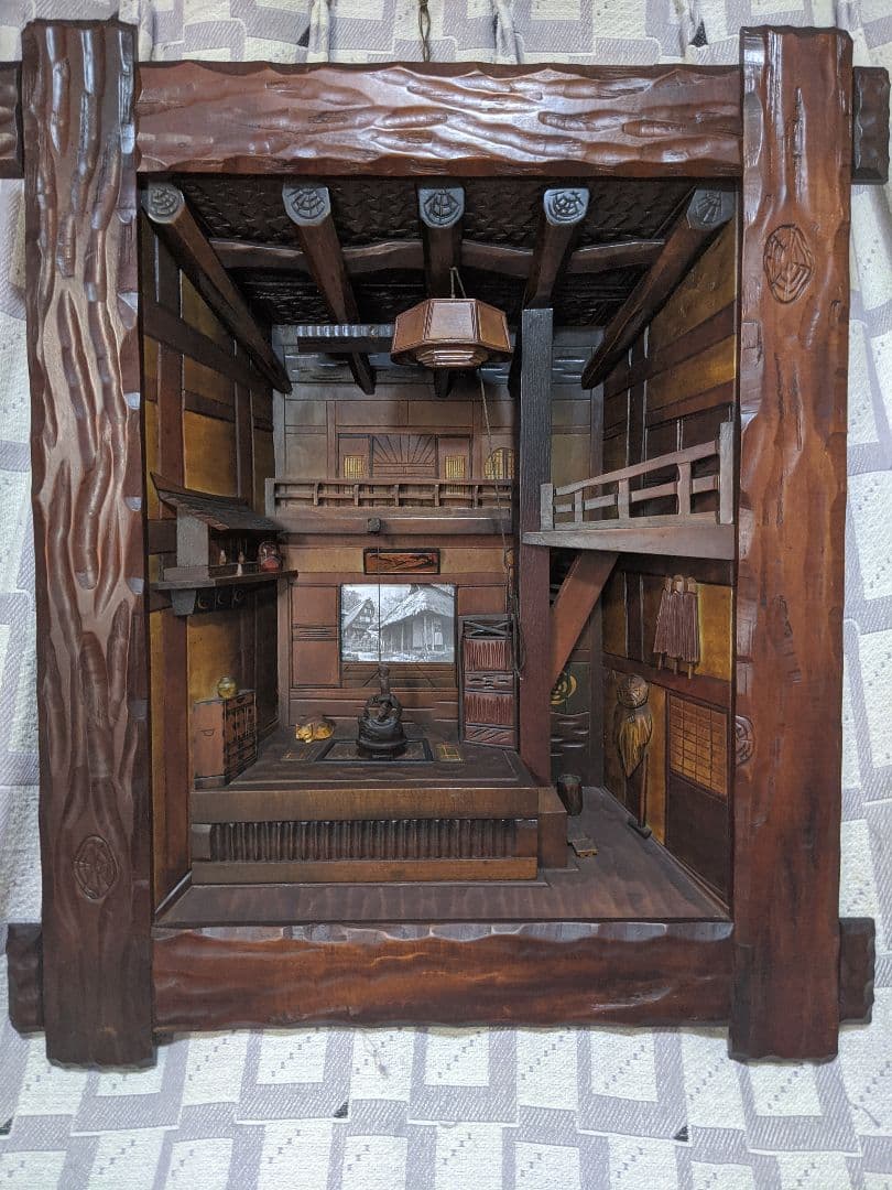 田中徳斎 古民家立体額